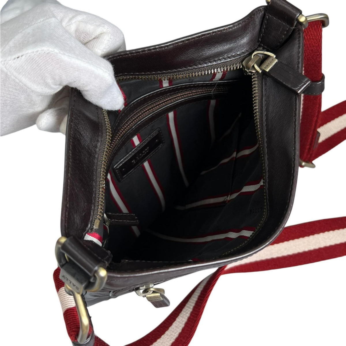 Bally Dark Brown Leather Shoulder Bag (Pre-Owned)