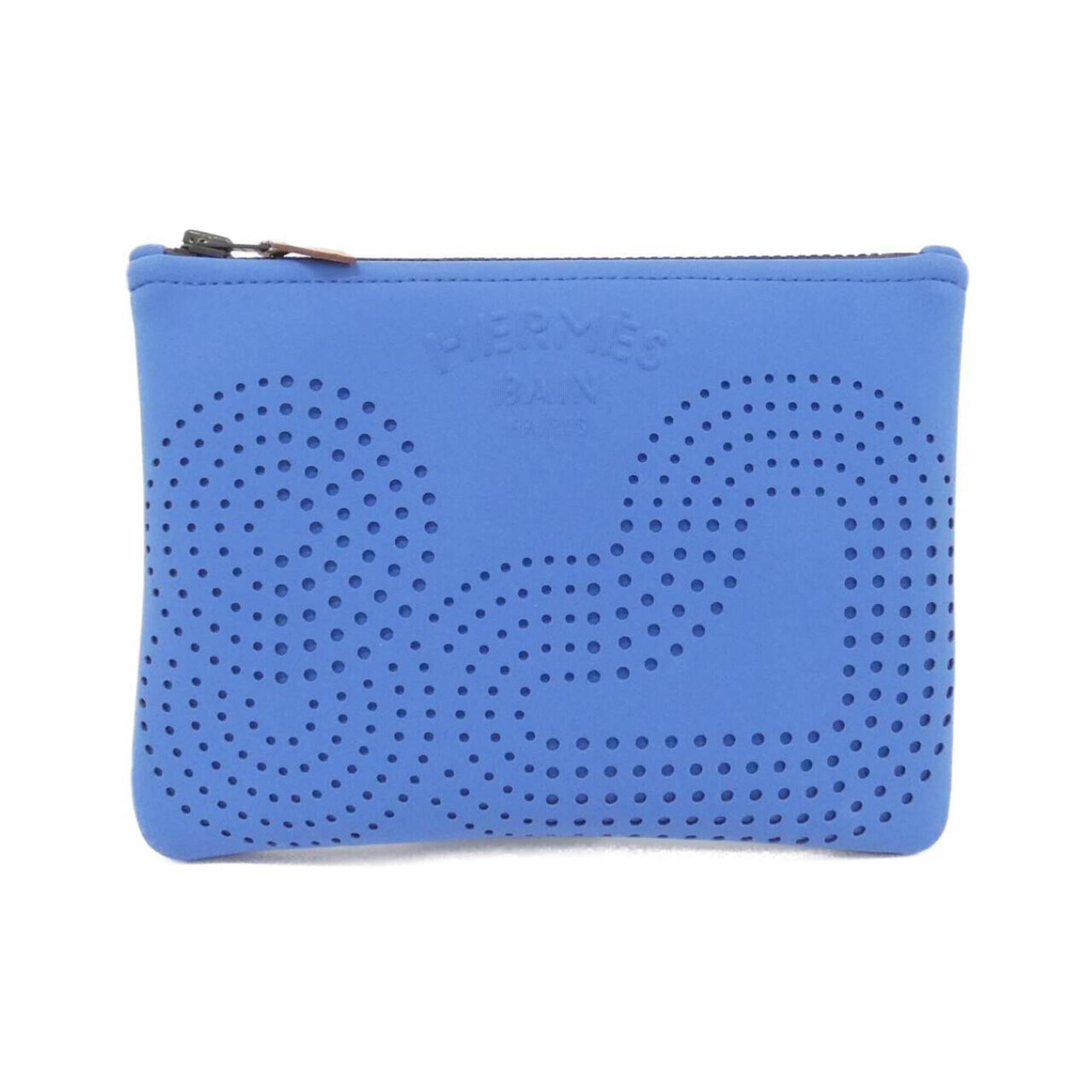 Hermes Blue Polyamide Pouch (Pre-Owned)