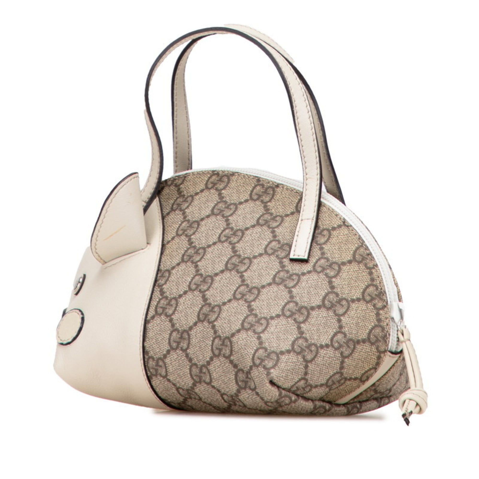 Gucci Beige Pvc Leather Handbag (Pre-Owned)