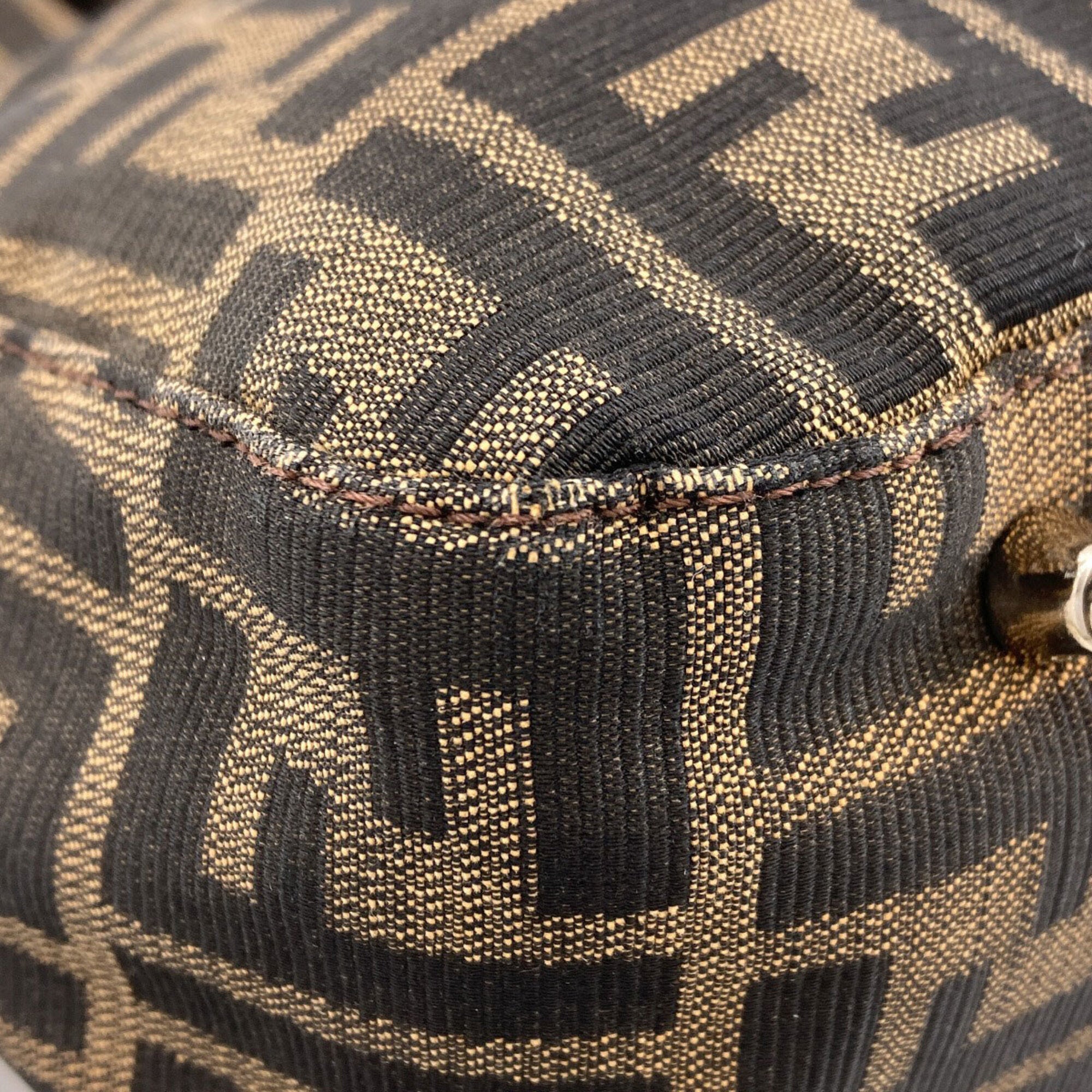 Fendi Brown Canvas Handbag (Pre-Owned)