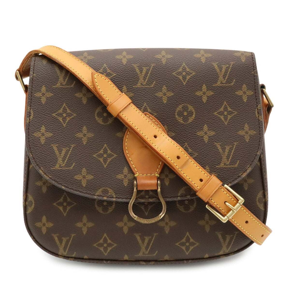 Louis Vuitton Brown White Monogram Shoulder Bag (Pre-Owned)