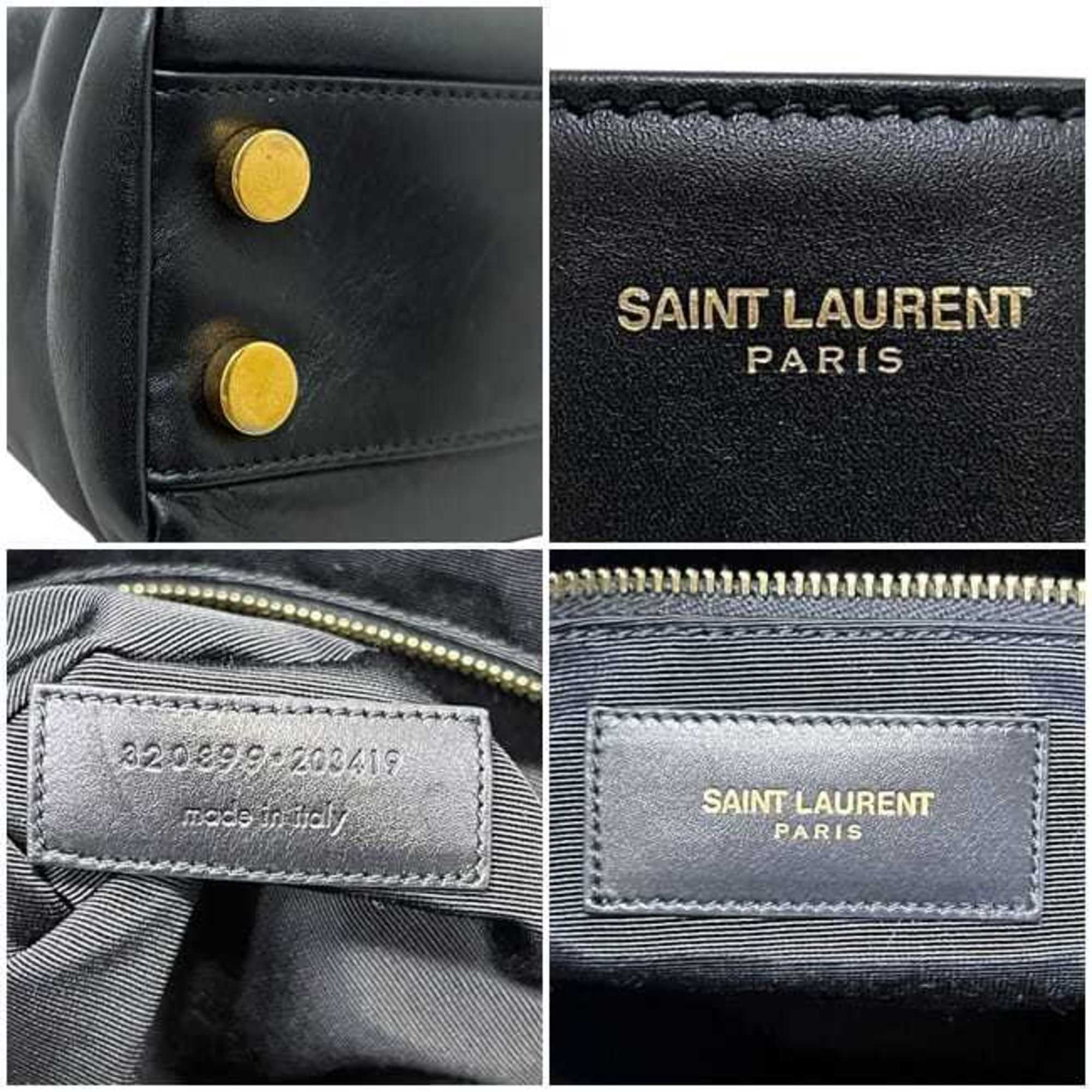 Saint Laurent Black Leather Tote Bag (Pre-Owned)