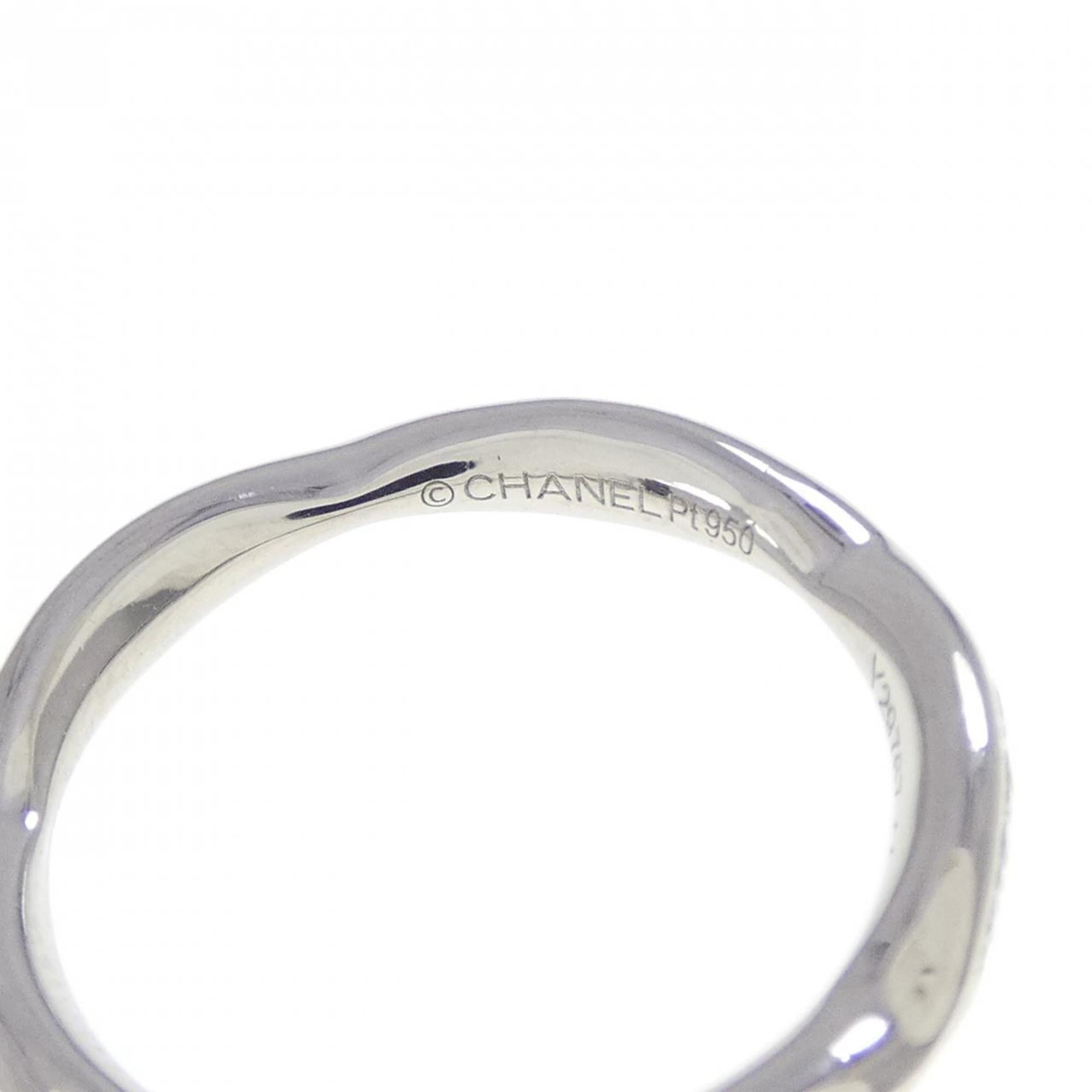 Chanel Platinum 950 Band Ring (Pre-Owned)