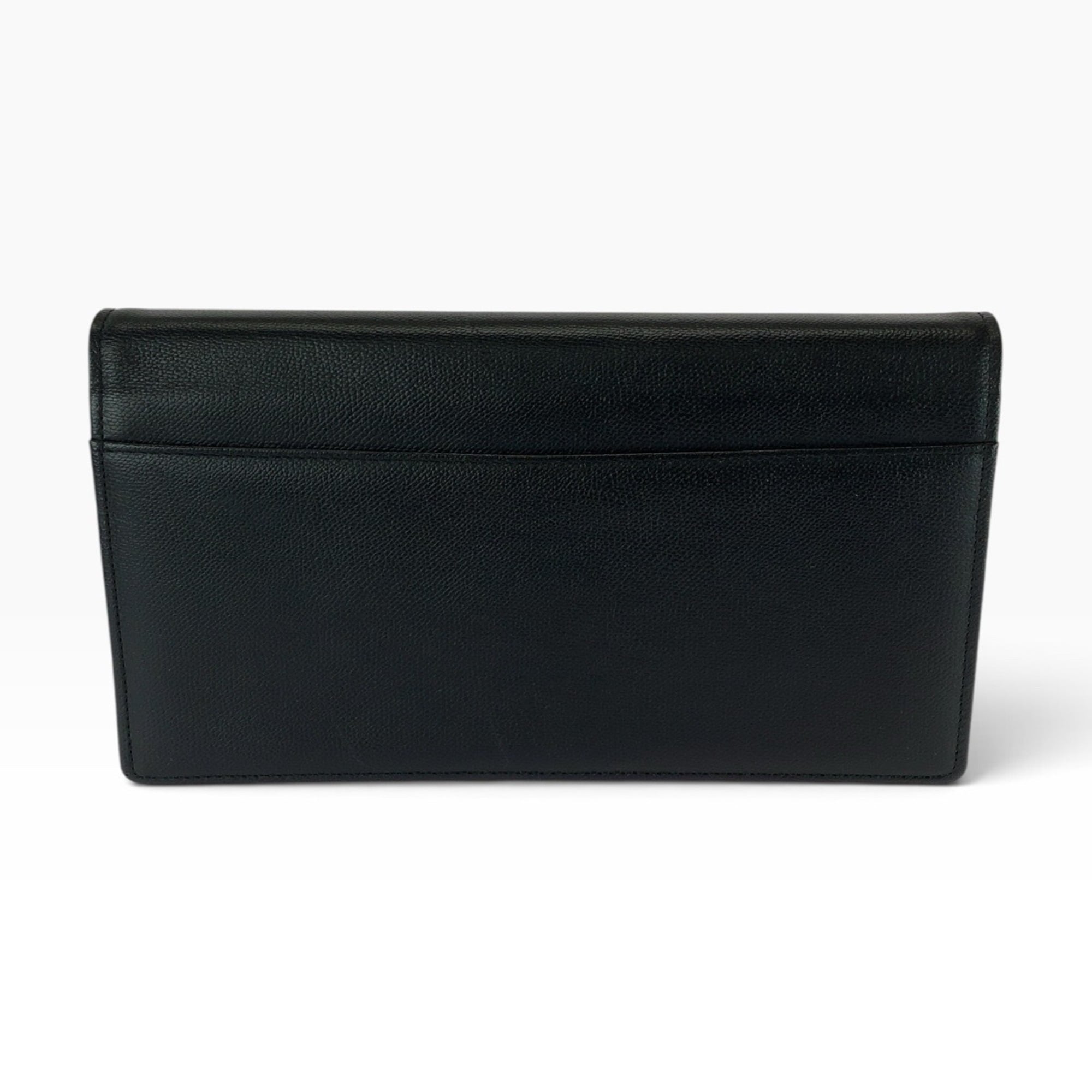 Yves Saint Laurent Black Leather Clutch Bag (Pre-Owned)