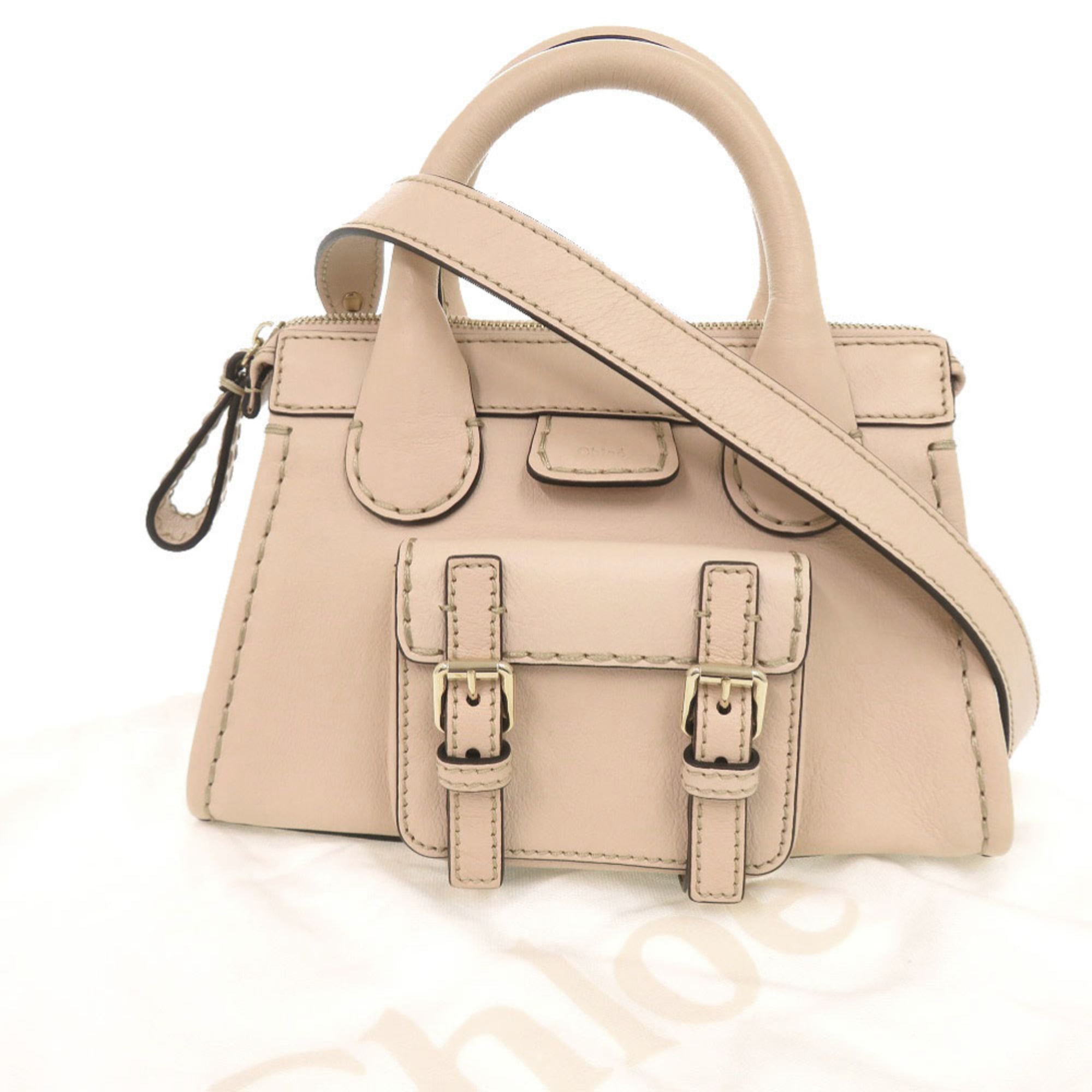 Chloé Pink Leather Handbag Shoulder Bag (Pre-Owned)