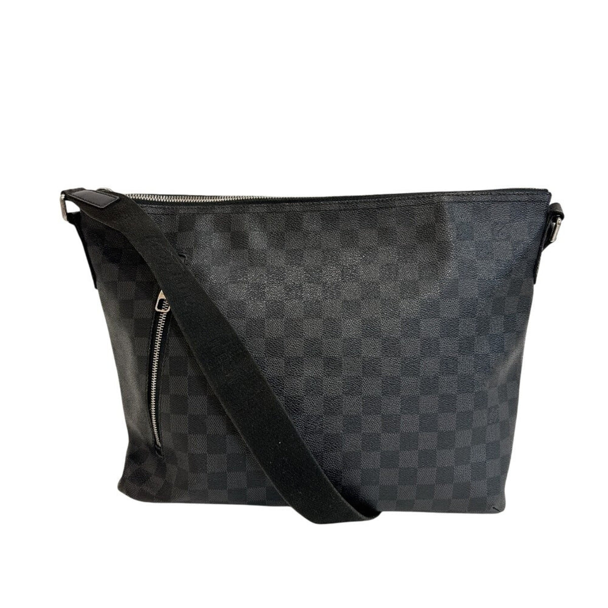 Louis Vuitton Black Damier Canvas Leather Shoulder Bag (Pre-Owned)