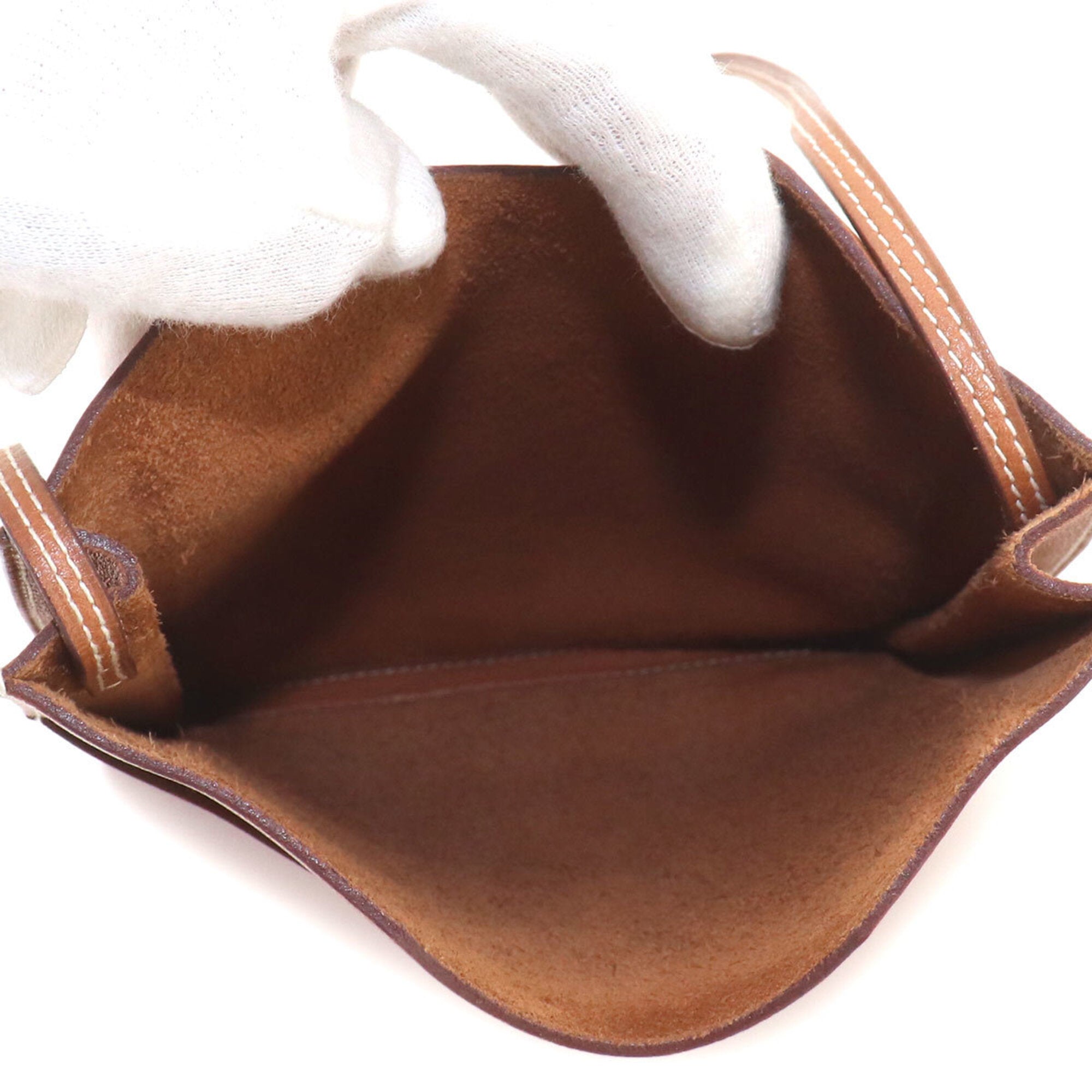 Hermes Onimaitou Gold Swift Leather Shoulder Bag (Pre-Owned)