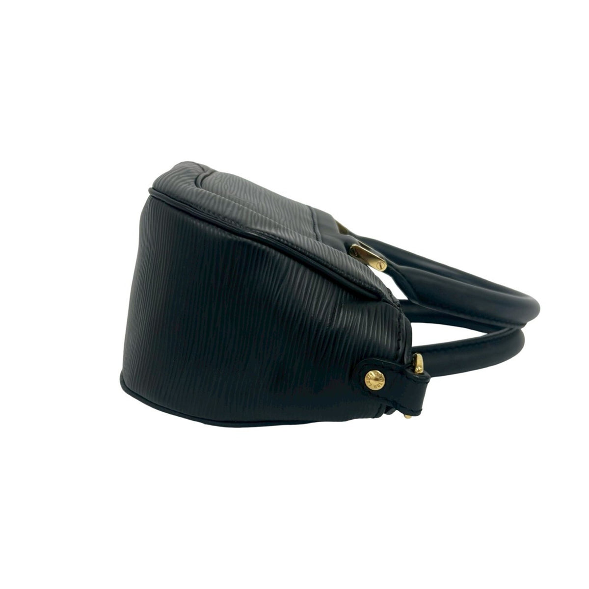 Louis Vuitton Black Leather Handbag Shoulder Bag (Pre-Owned)