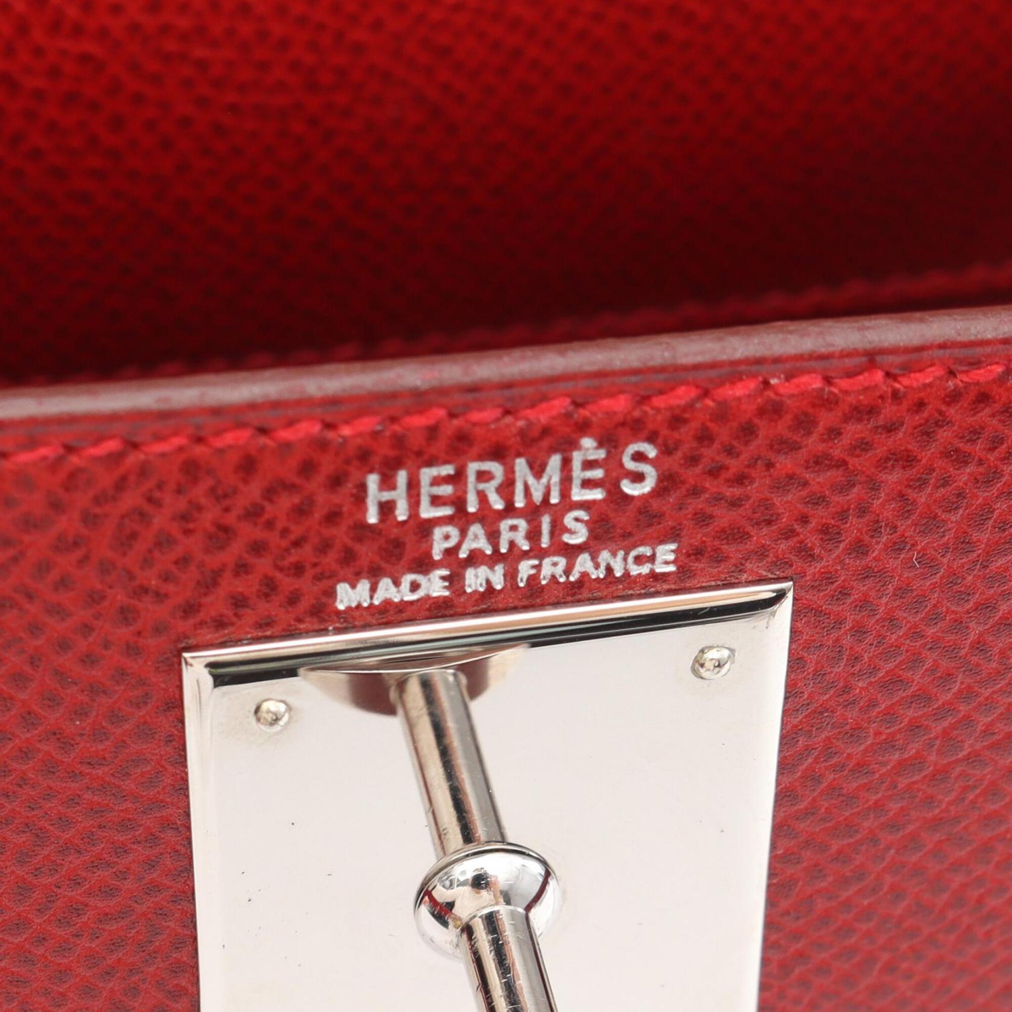 Hermes Red Color Epsom Leather Handbag (Pre-Owned)