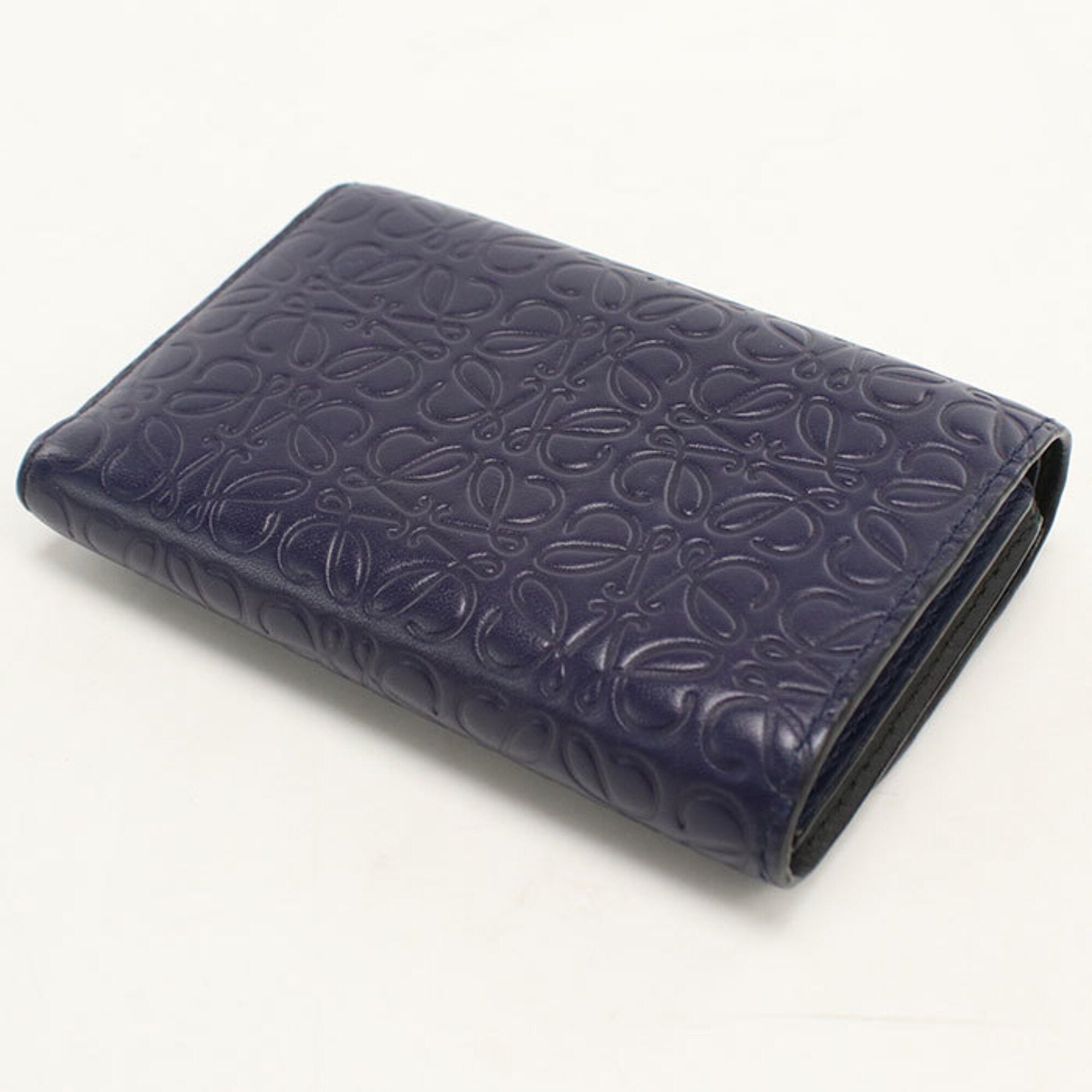Loewe Navy Leather Wallet (Tri-Fold) (Pre-Owned)