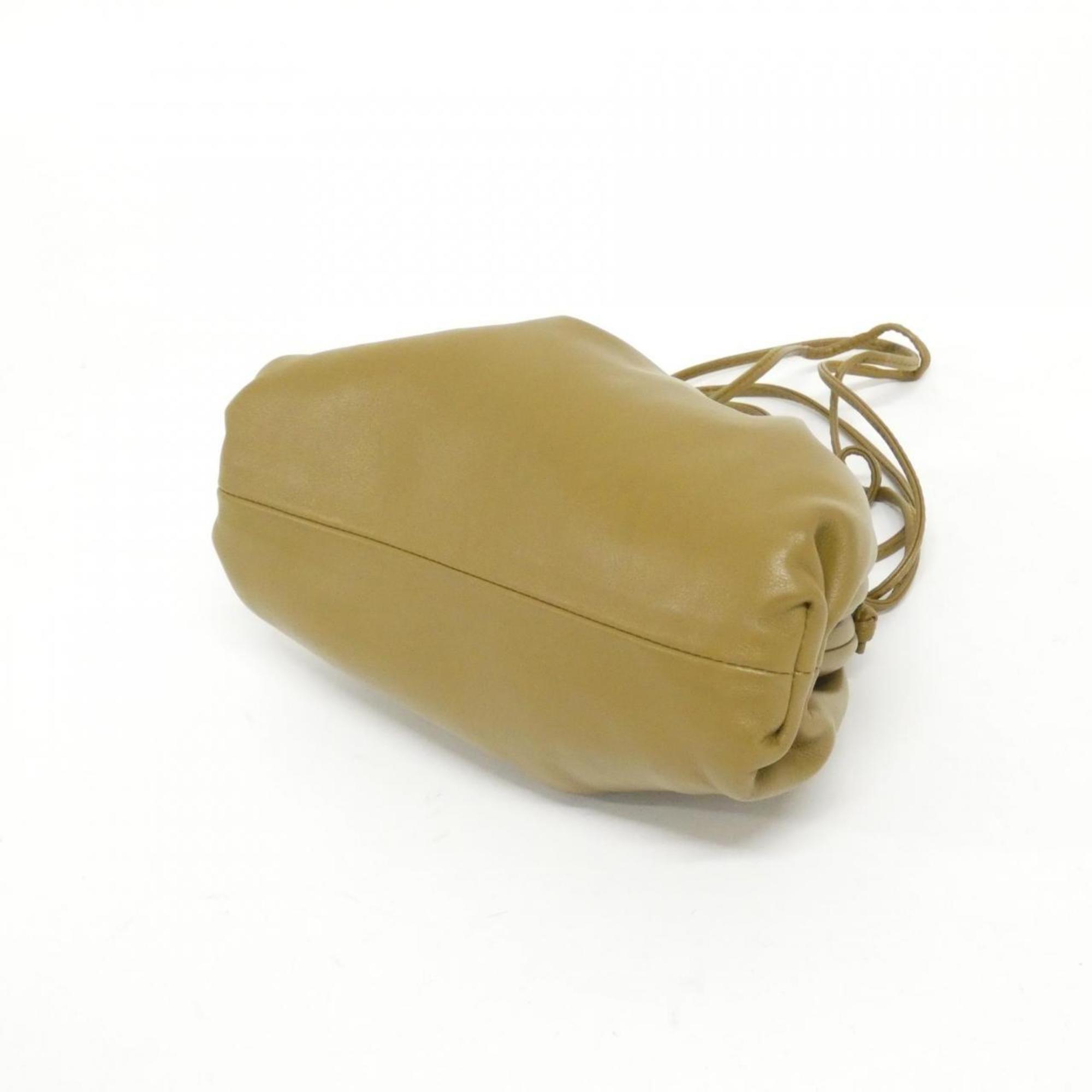 Bottega Veneta Mustard Leather Shoulder Bag (Pre-Owned)