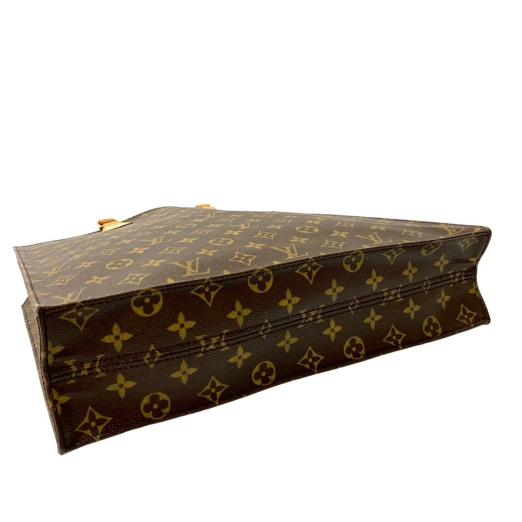 Louis Vuitton Brown Leather Pvc Handbag Tote Bag (Pre-Owned)