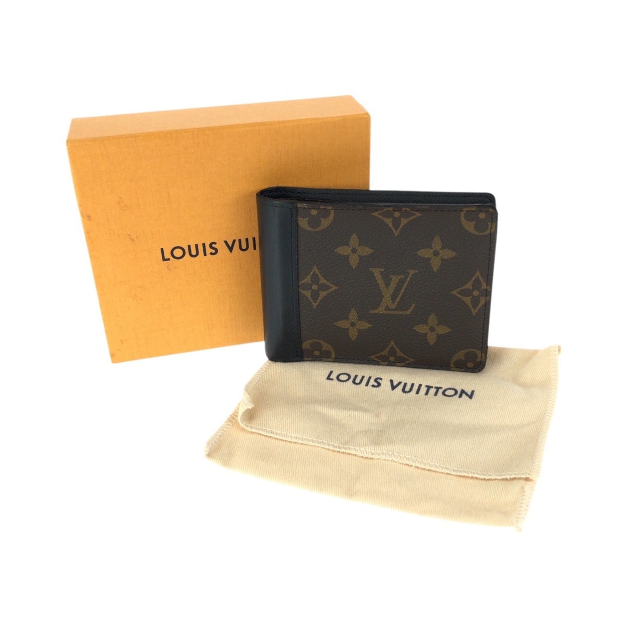 Louis Vuitton Black Brown Monogram Monogram Wallet (Bi-Fold) (Pre-Owned)