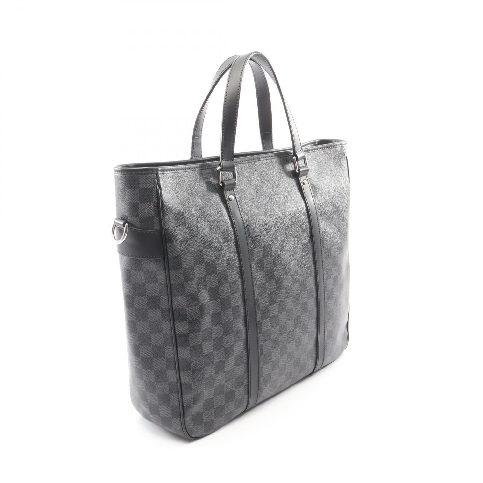 Louis Vuitton Black Pvc Leather Handbag Tote Bag (Pre-Owned)