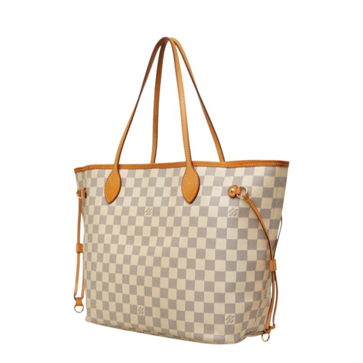 Louis Vuitton Damier Azur Ivory White Pvc Leather Shoulder Bag Tote Bag (Pre-Owned)