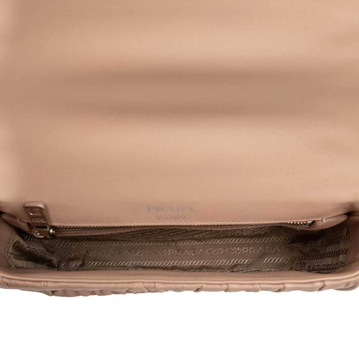Prada Beige Leather Shoulder Bag (Pre-Owned)