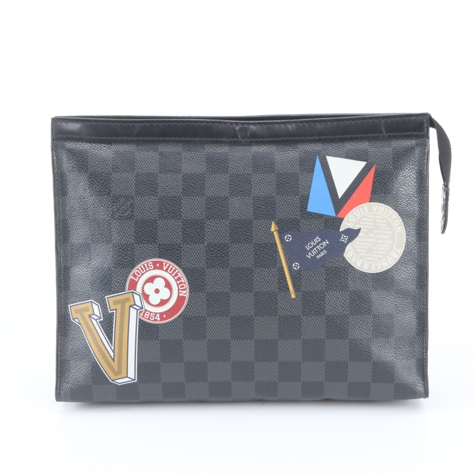 Louis Vuitton Damier Graphite Leather Coated Canvas Pochette (Pre-Owned)