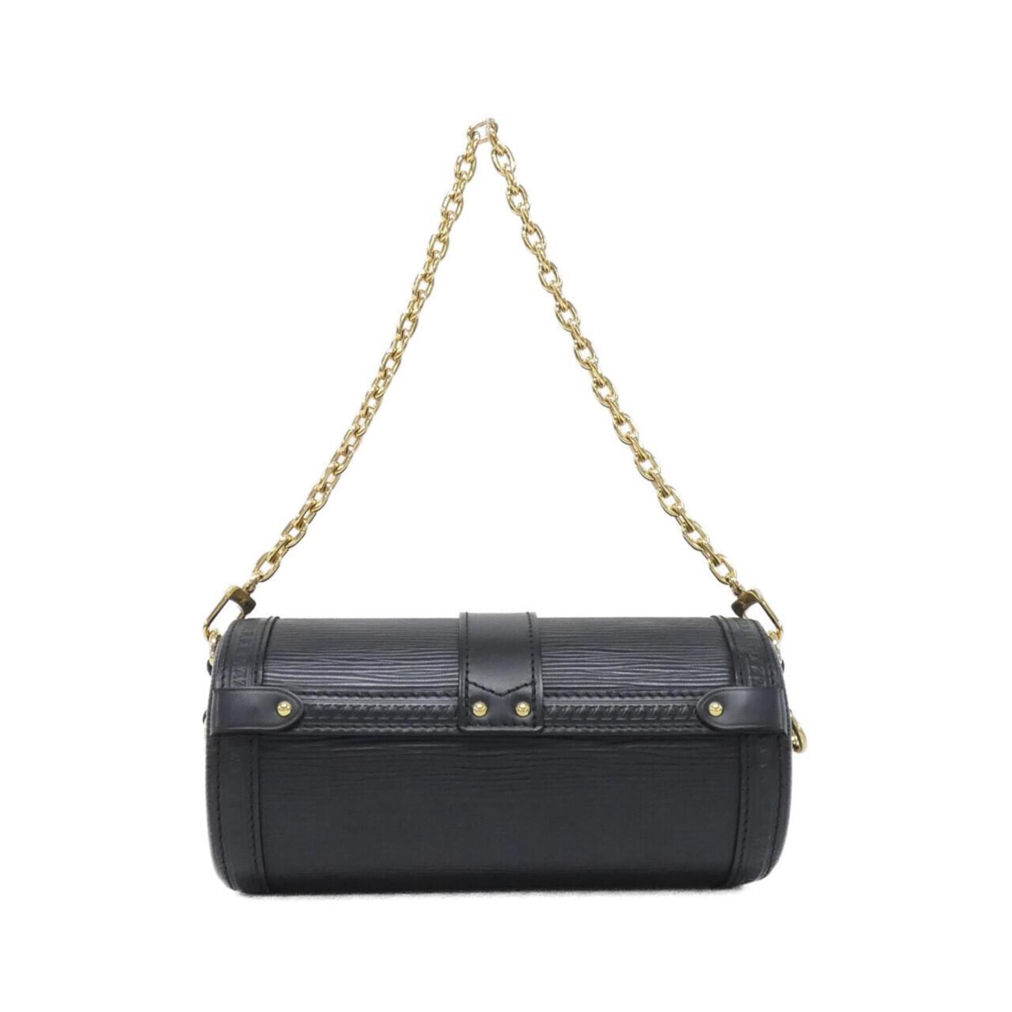Louis Vuitton Black Leather Shoulder Bag (Pre-Owned)