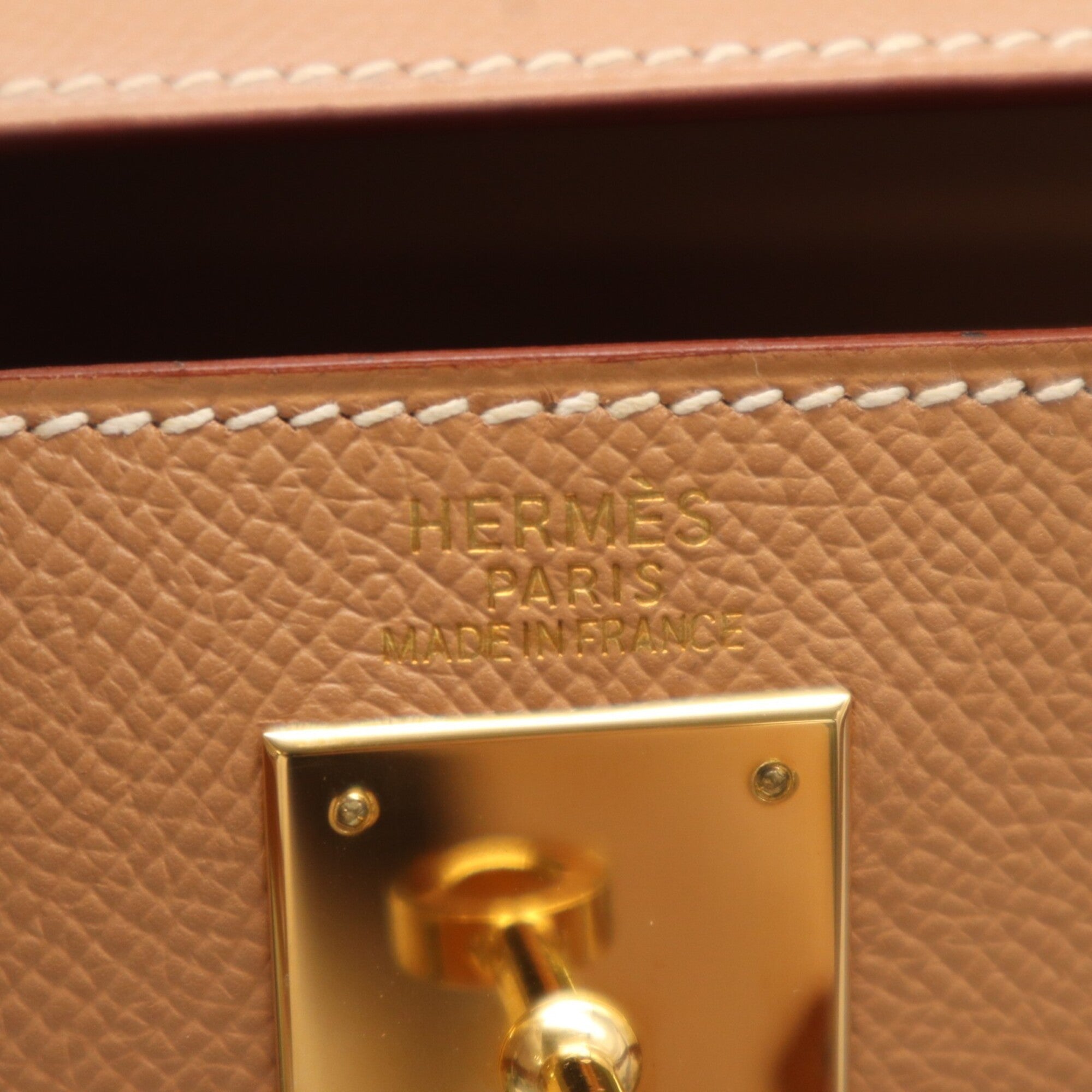 Hermes Kelly Brown Courchevel Leather Handbag (Pre-Owned)