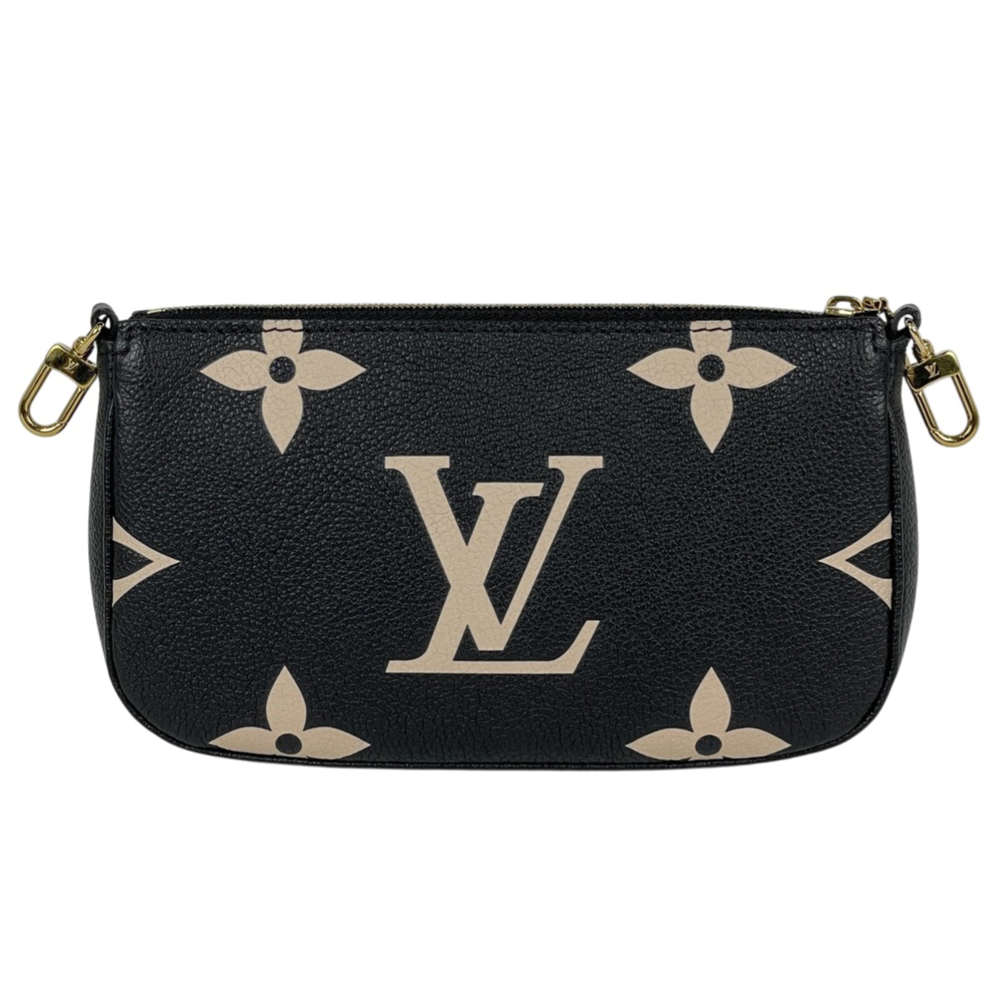 Louis Vuitton Beige Black Monogram Empreinte Pochette Shoulder Bag (Pre-Owned)