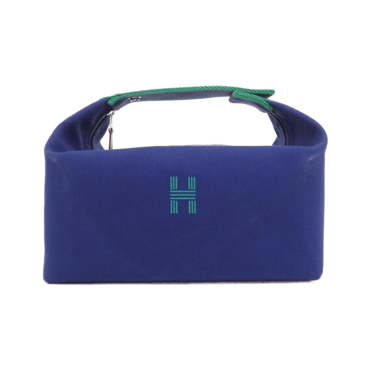 Hermes Blue Canvas Pouch (Pre-Owned)