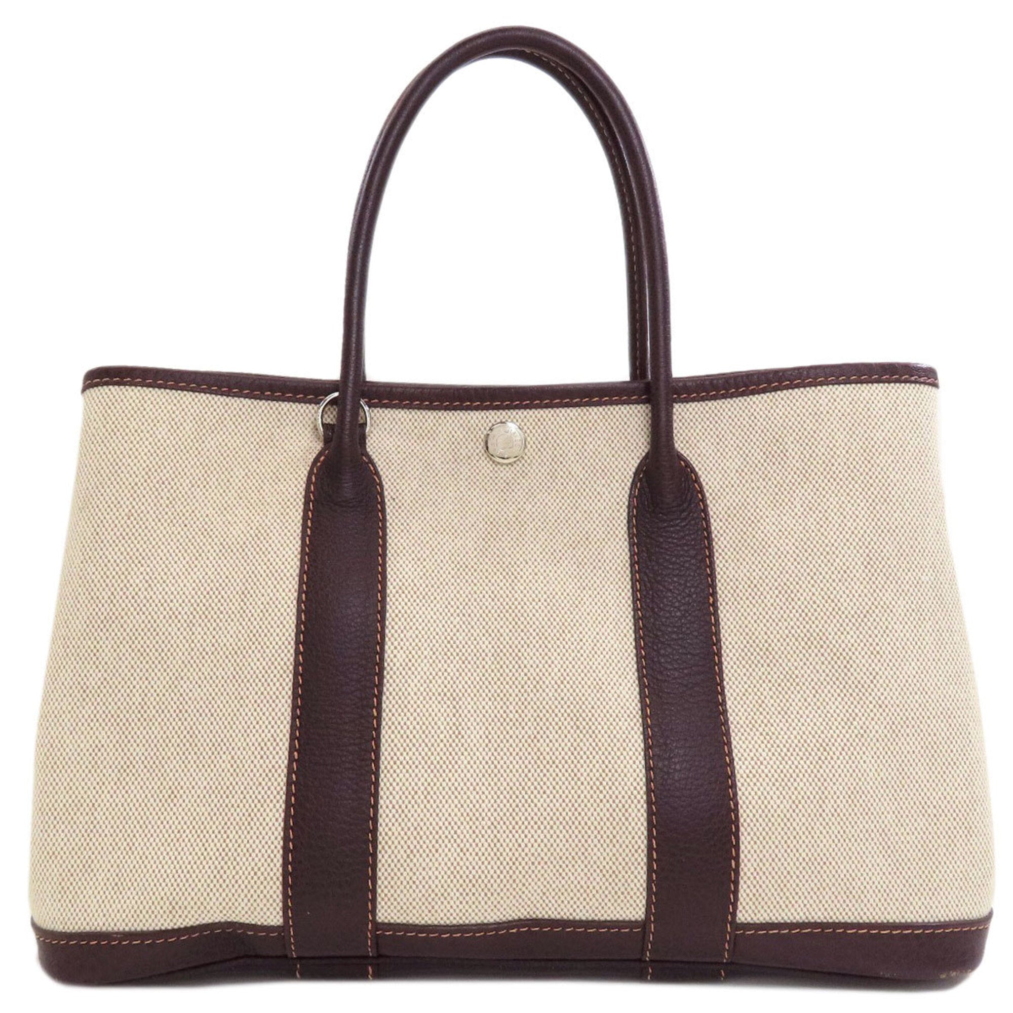 Hermes Marron Toile H Handbag (Pre-Owned)