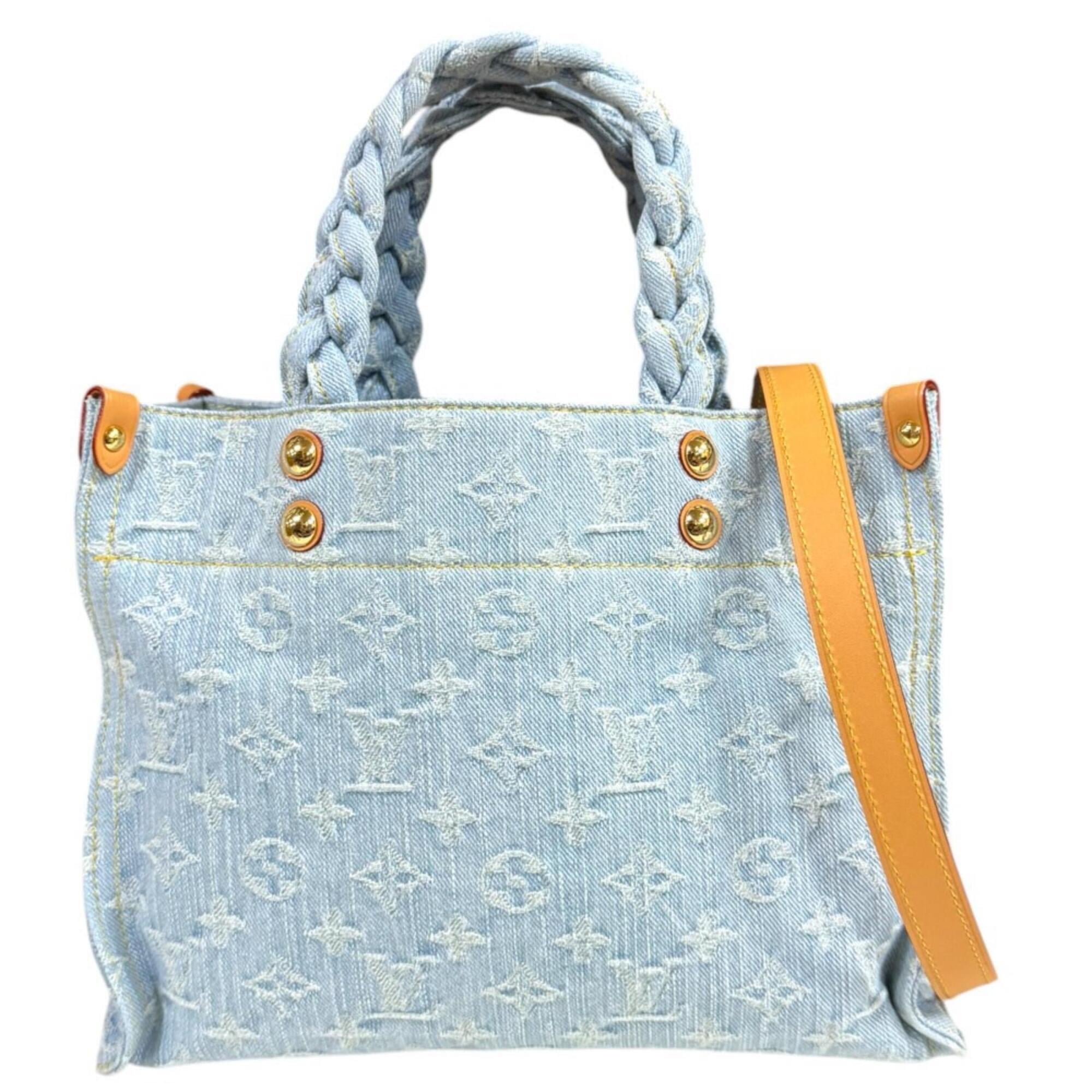 Louis Vuitton Monogram Denim Blue Monogram Denim Shoulder Bag (Pre-Owned)