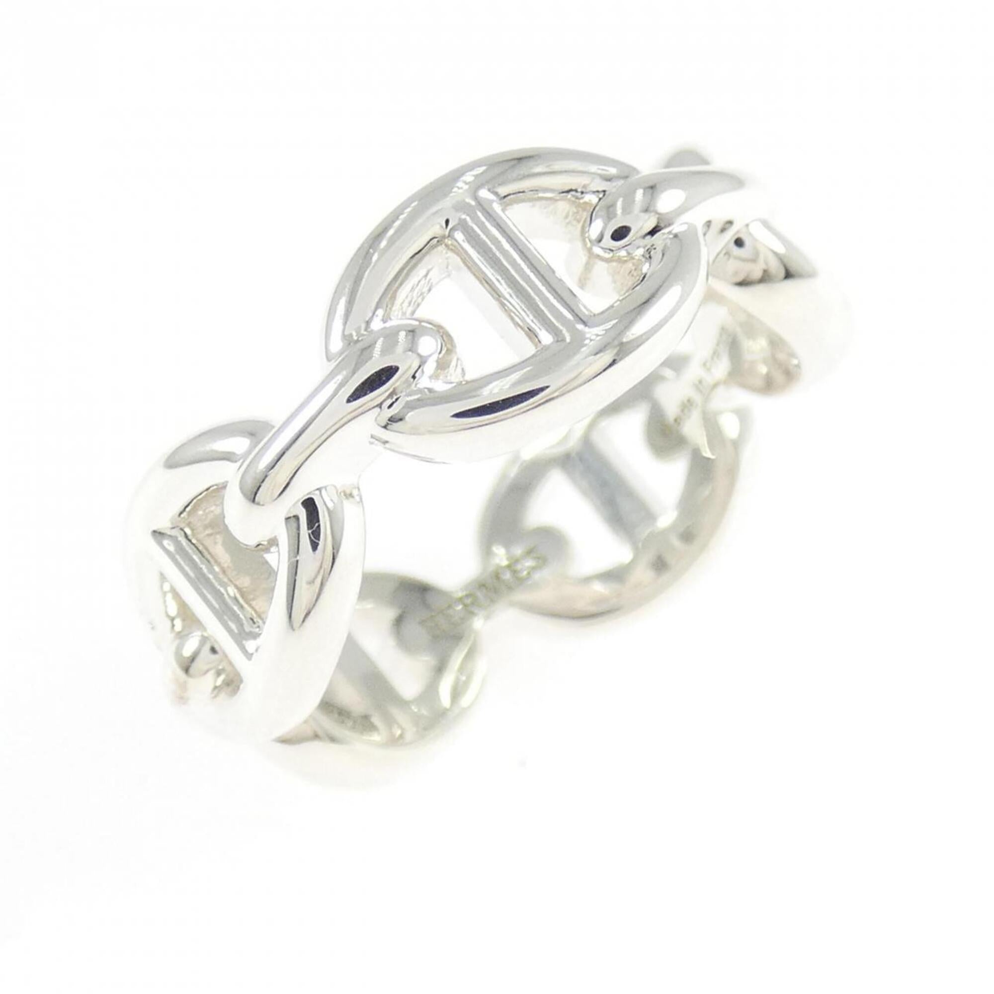 Hermes Chaine D'ancre Silver 925 Band Ring (Pre-Owned)