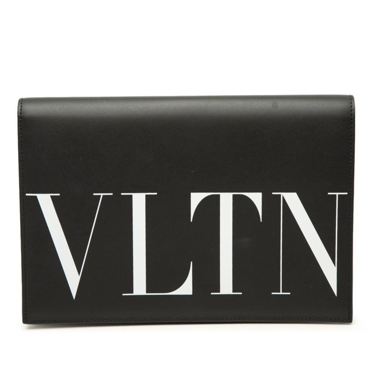 Valentino Black Leather Clutch Bag (Pre-Owned)