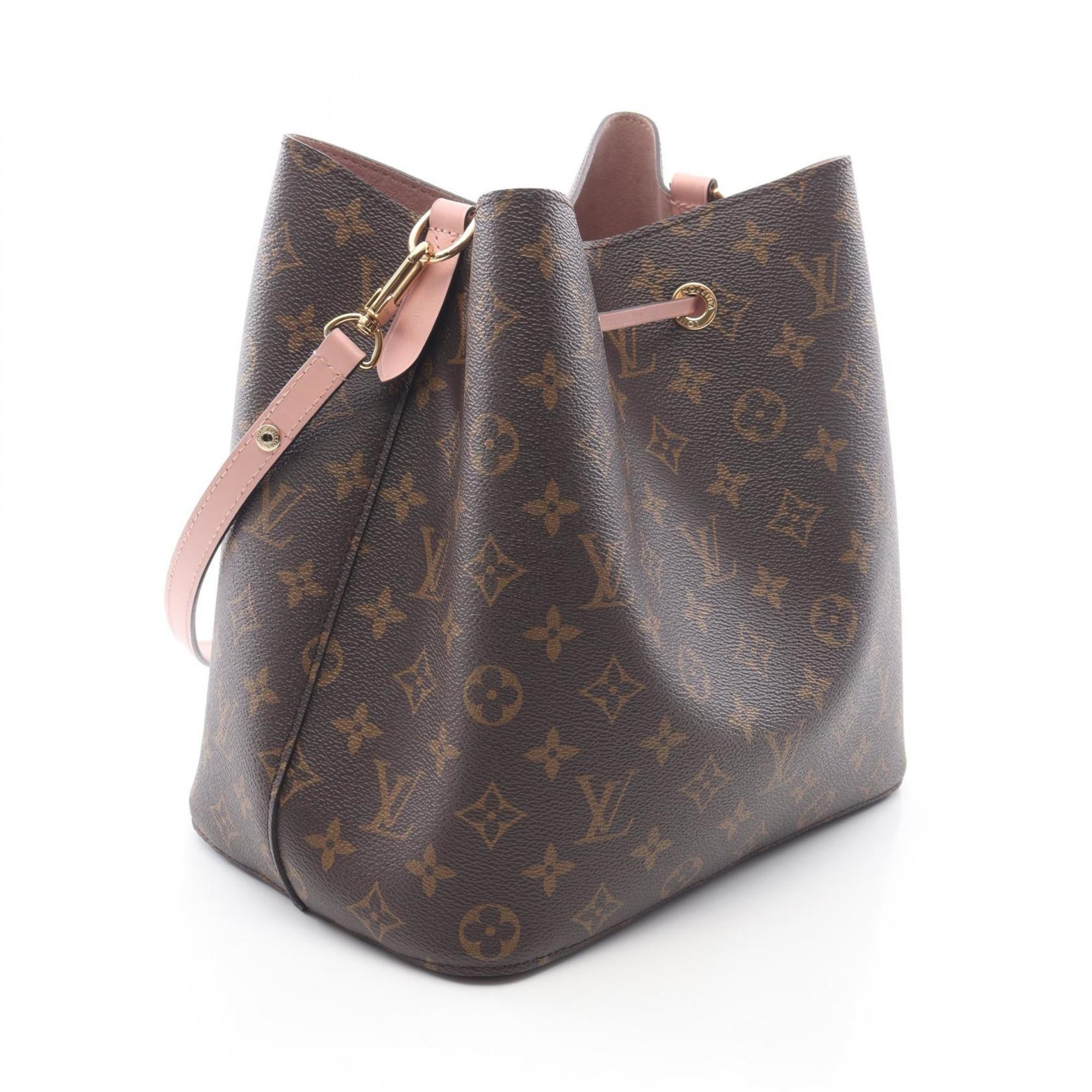 Louis Vuitton Brown Monogram Pink Rose Poudre Coated Canvas Leather Handbag Shoulder Bag (Pre-Owned)