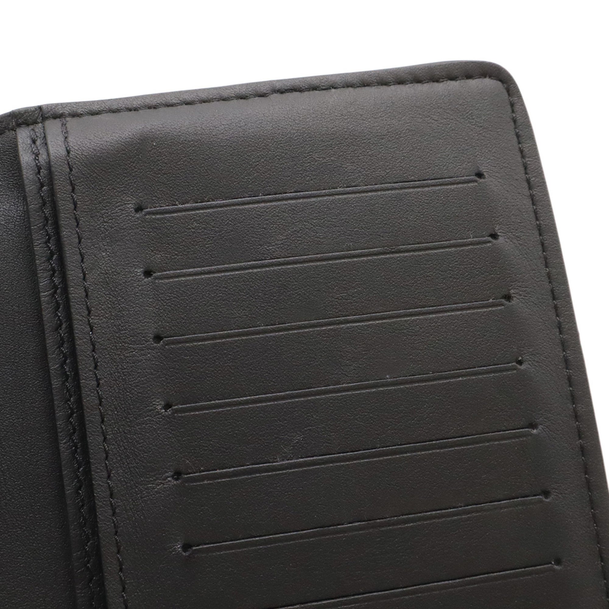 Louis Vuitton Black Leather Long Wallet (Bi-Fold) (Pre-Owned)