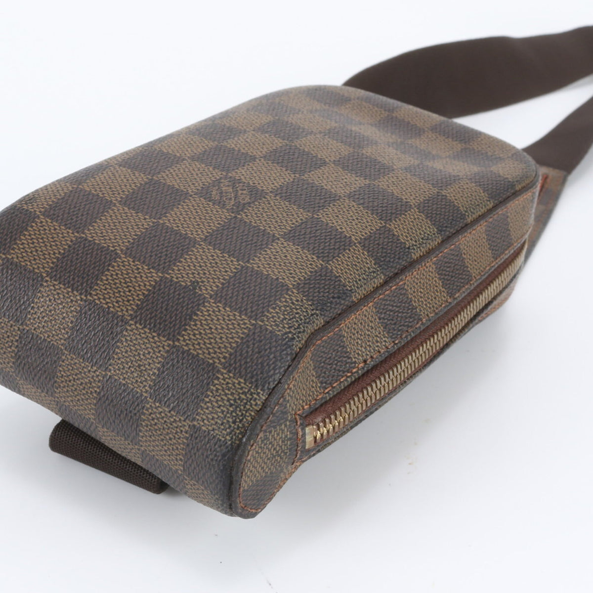Louis Vuitton Ebene Leather Coated Canvas Pouch Sling Bag (Pre-Owned)