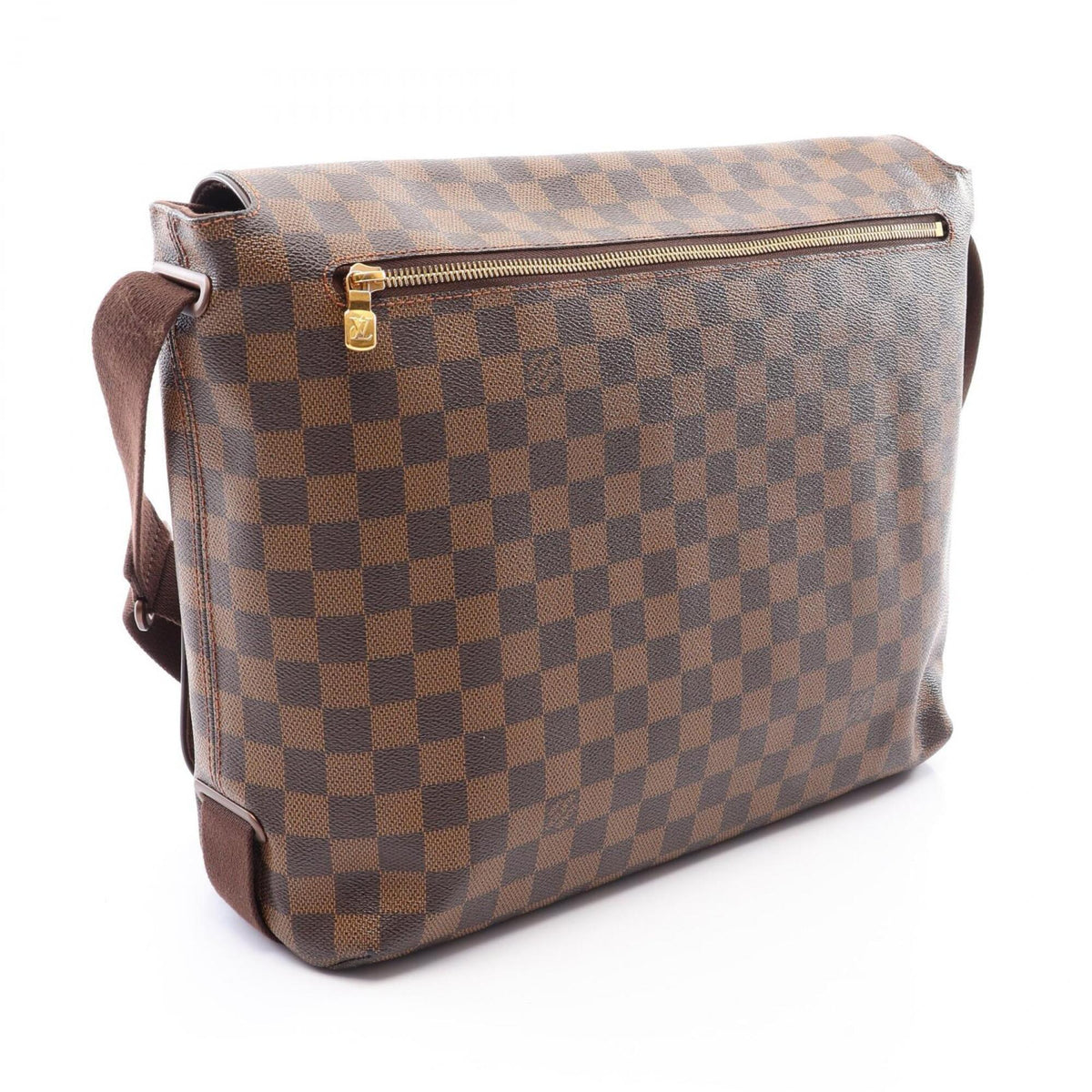 Louis Vuitton Brown Coated Canvas Leather Shoulder Bag (Pre-Owned)