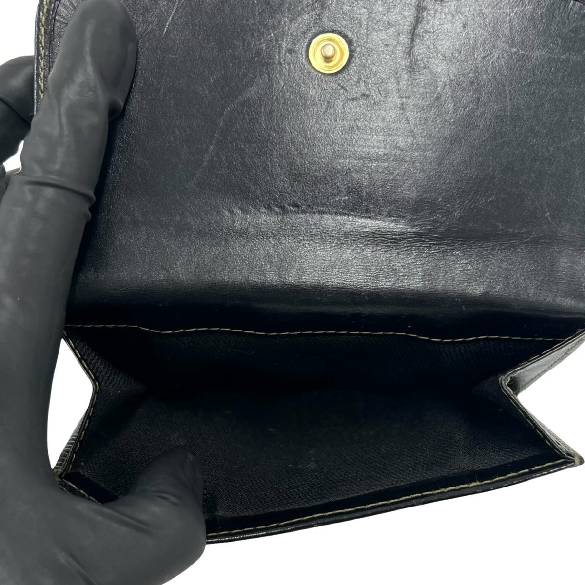 Fendi Black Khaki Canvas Leather Wallet (Bi-Fold) (Pre-Owned)
