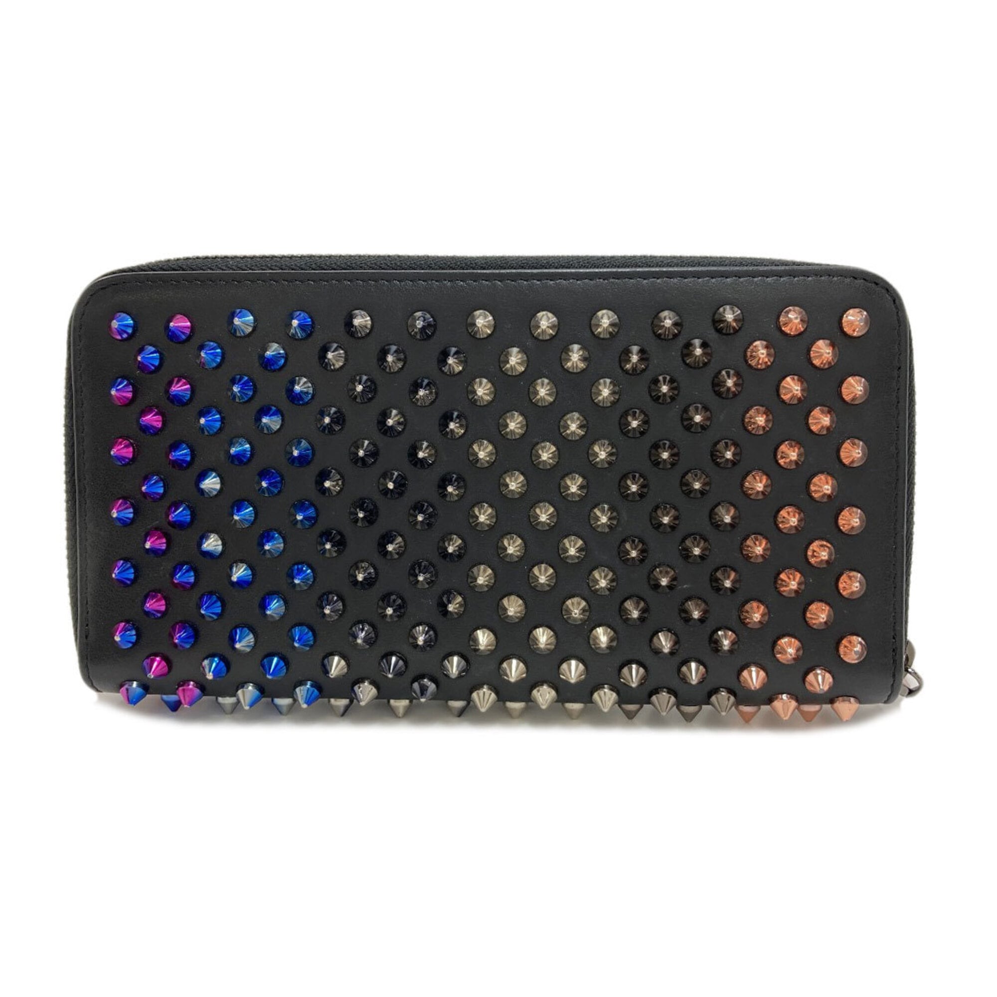 Christian Louboutin Black Leather Long Wallet (Bi-Fold) (Pre-Owned)