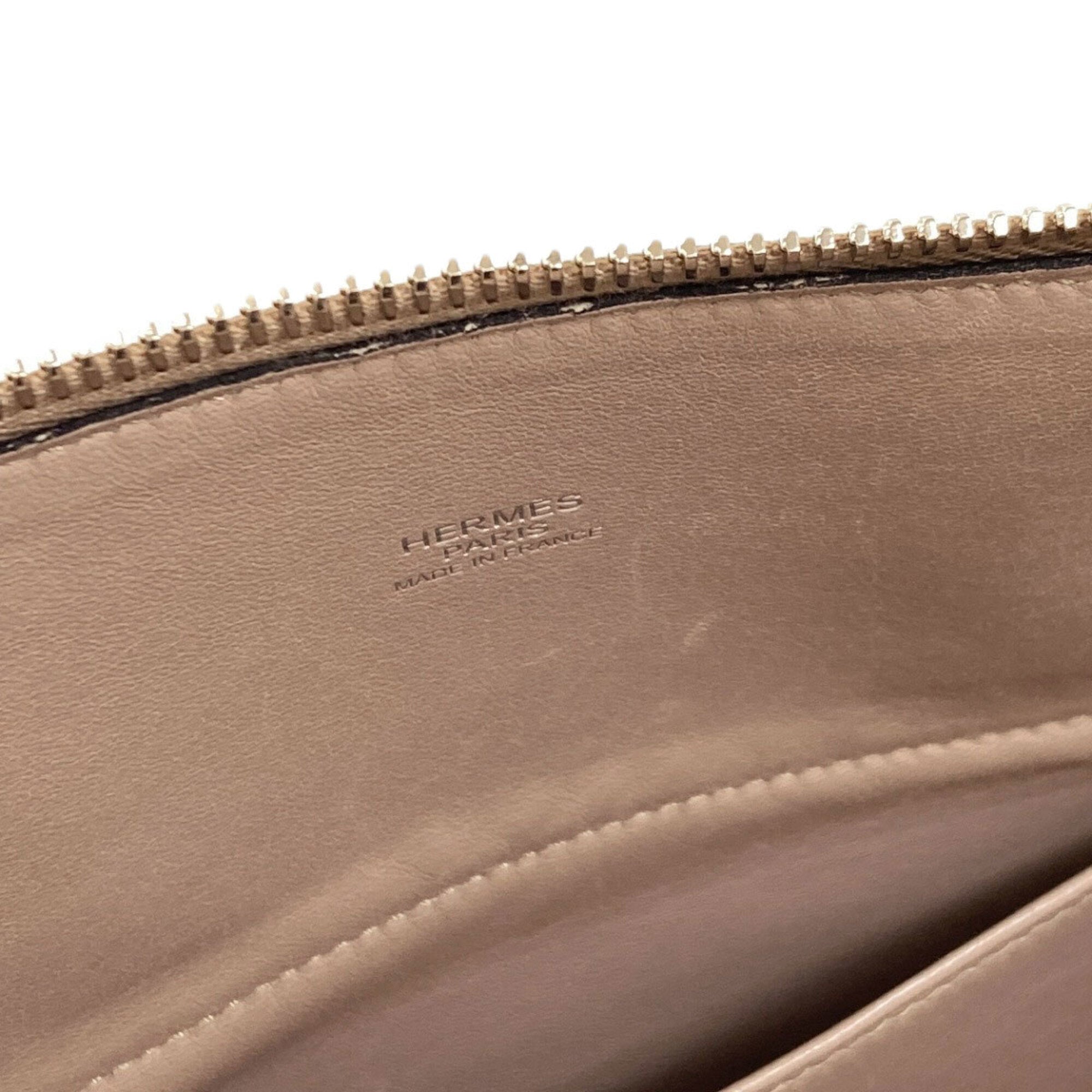 Hermes Taurillon Clemence Leather Handbag (Pre-Owned)
