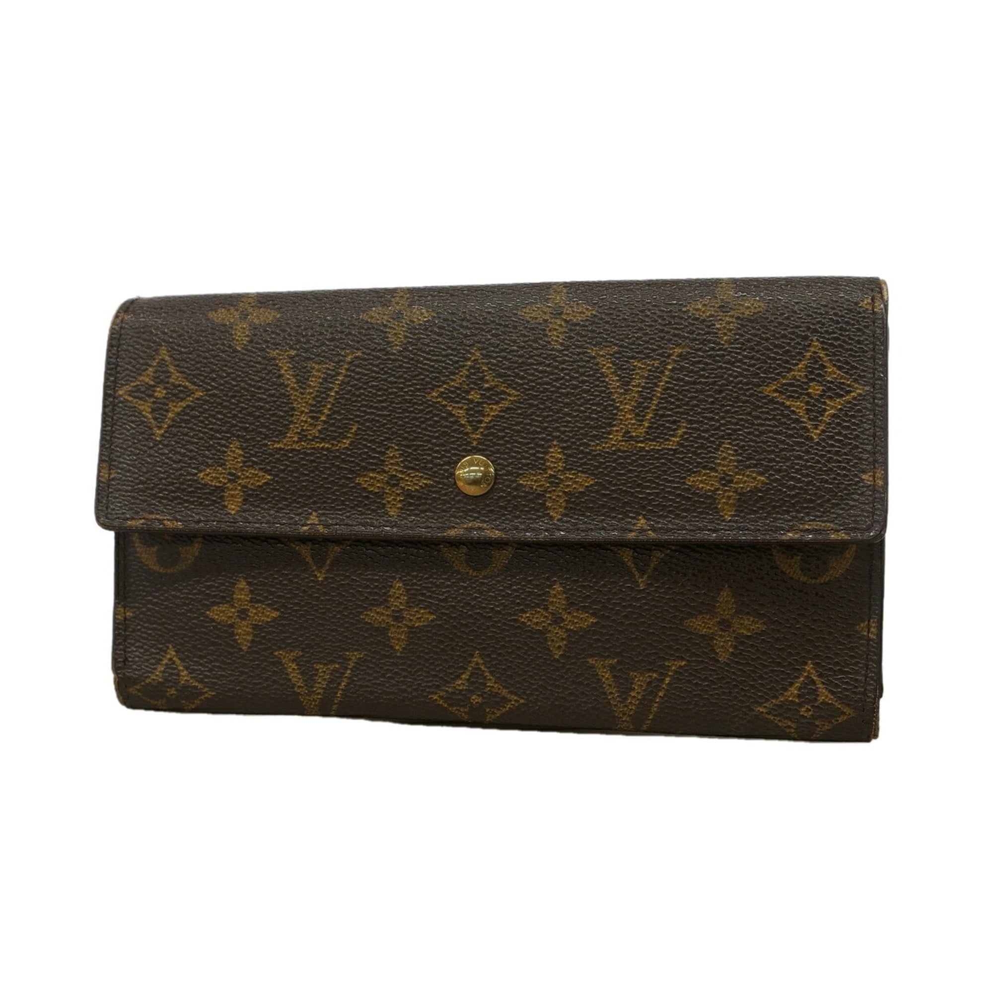 Louis Vuitton Brown Long Wallet (Tri-Fold) (Pre-Owned)
