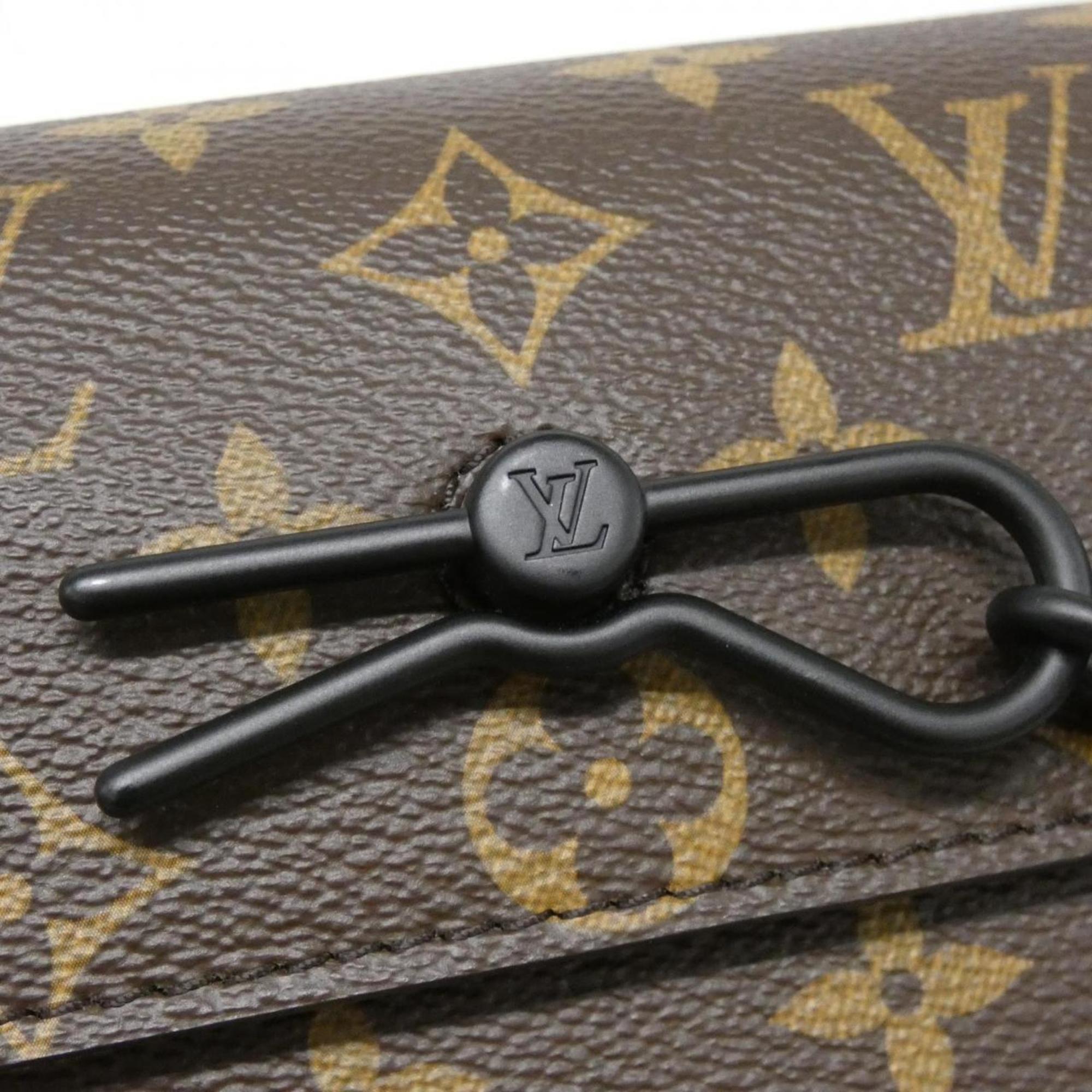 Louis Vuitton Black Marron Coated Canvas Shoulder Bag (Pre-Owned)