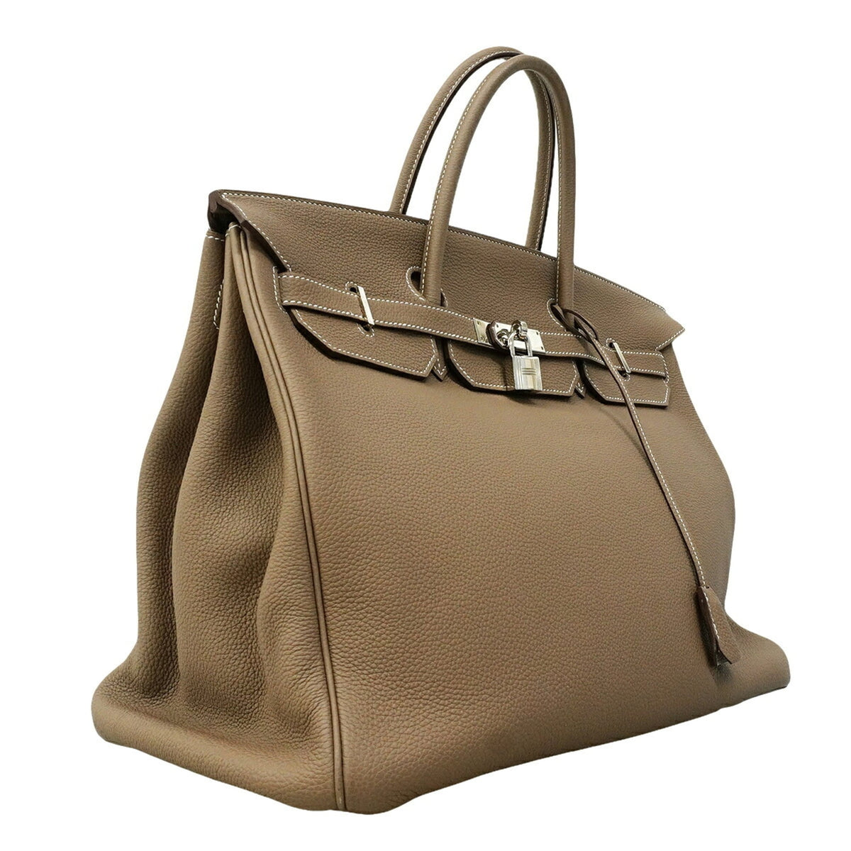 Hermes Etoupe Gray Togo Leather Handbag (Pre-Owned)