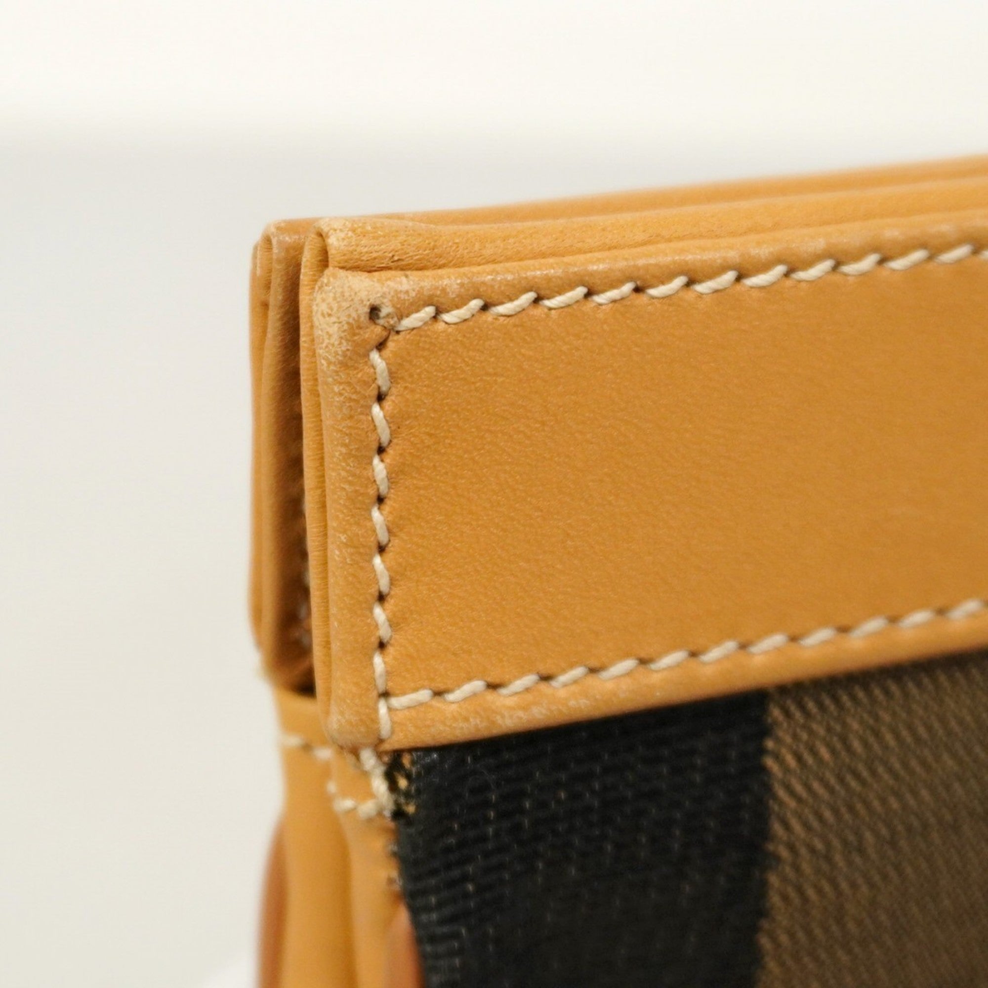Fendi Beige Black Pvc Clutch Bag (Pre-Owned)