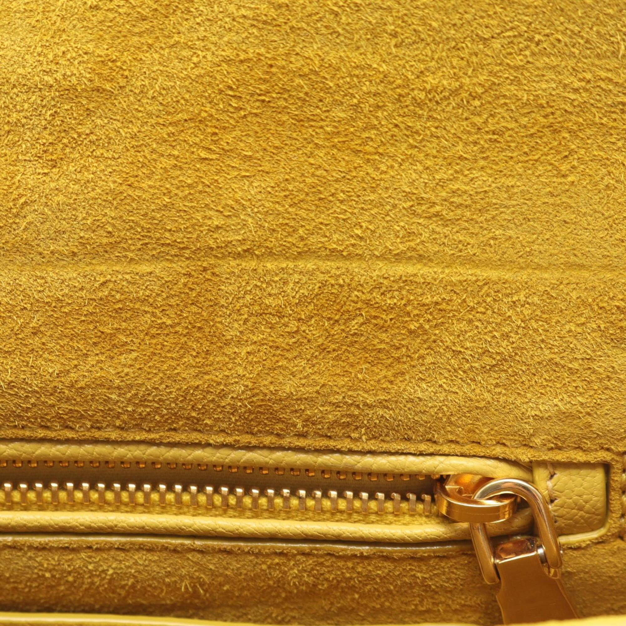 Miu Miu White Yellow Leather Handbag Shoulder Bag (Pre-Owned)