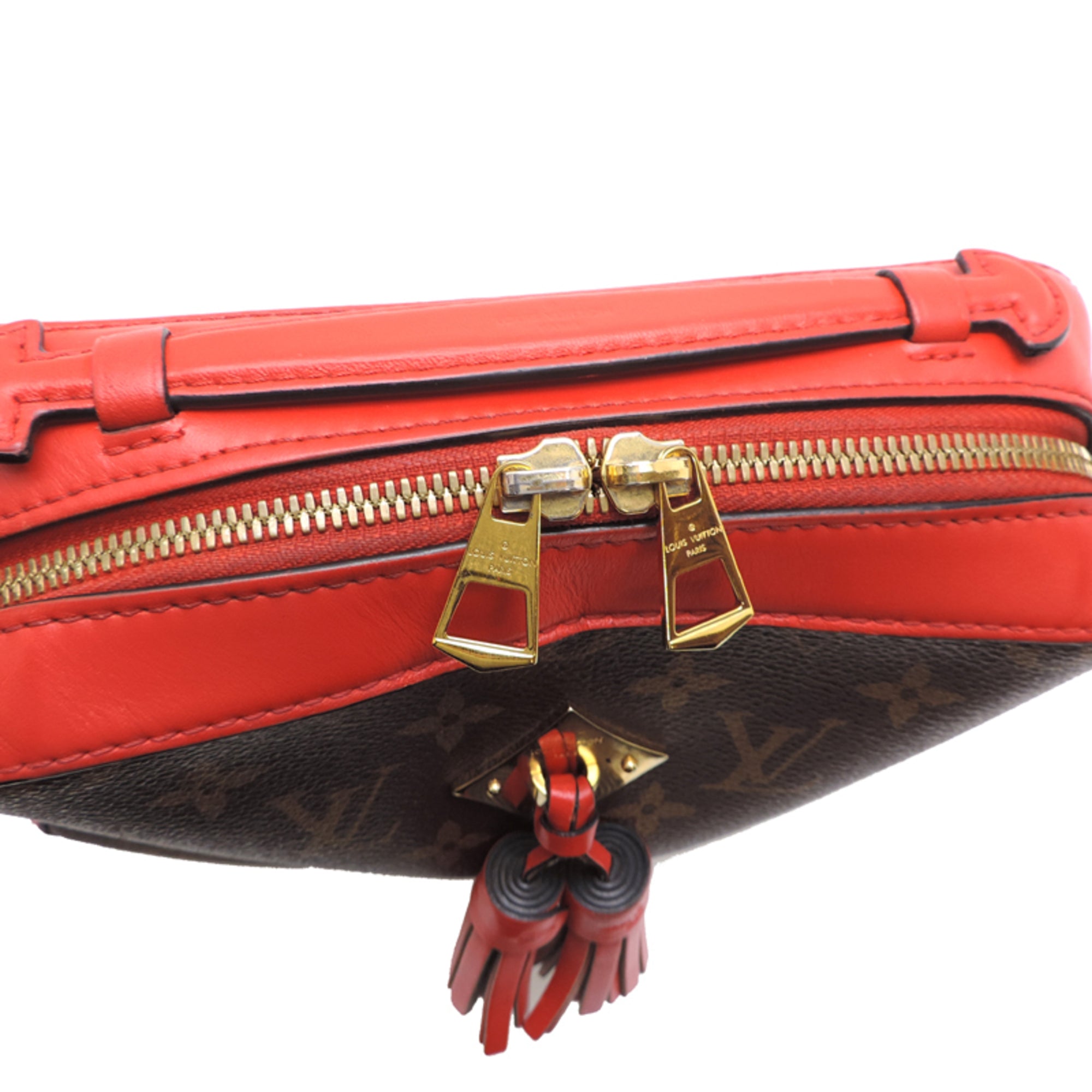 Louis Vuitton Coquelicots Red Color Monogram Leather Shoulder Bag (Pre-Owned)