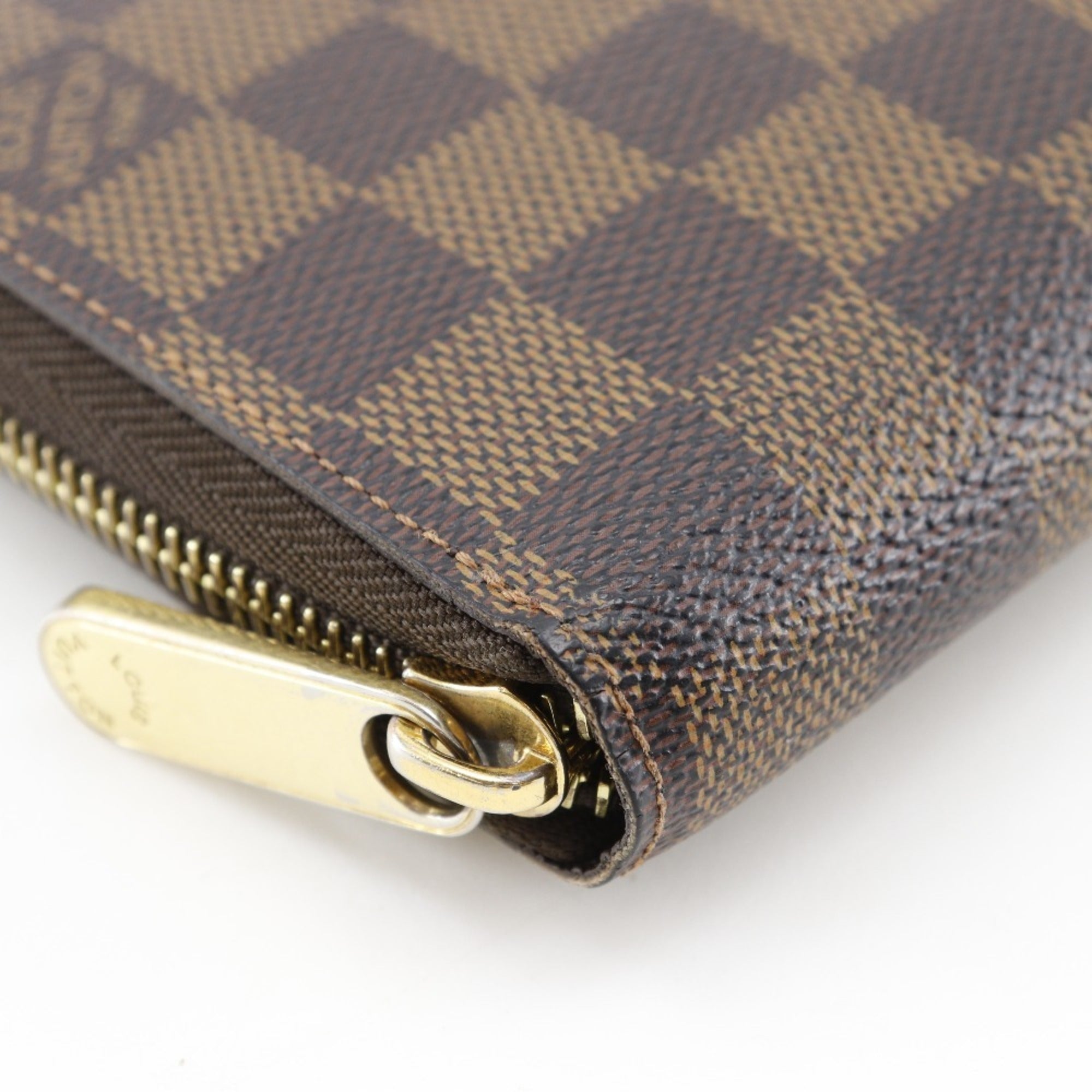 Louis Vuitton Brown Damier Canvas Long Wallet (Bi-Fold) (Pre-Owned)