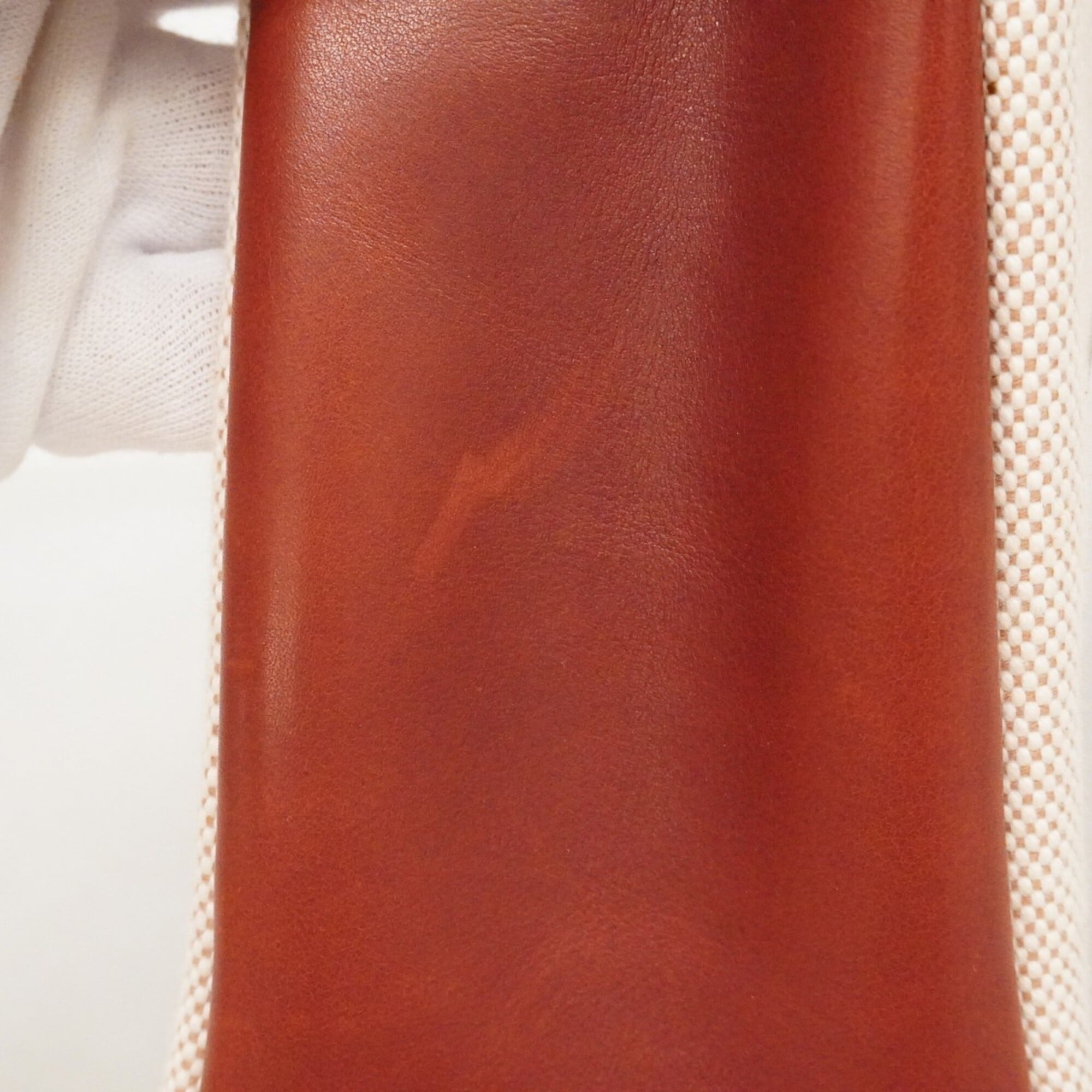 Hermes Bordeaux Toile H Leather Handbag (Pre-Owned)