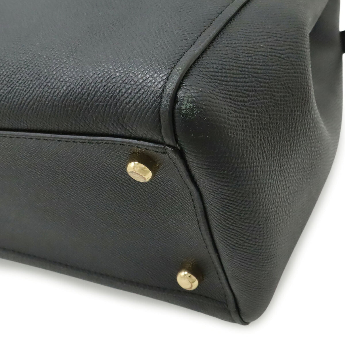 Coach Black Leather Shoulder Bag Tote Bag (Pre-Owned)