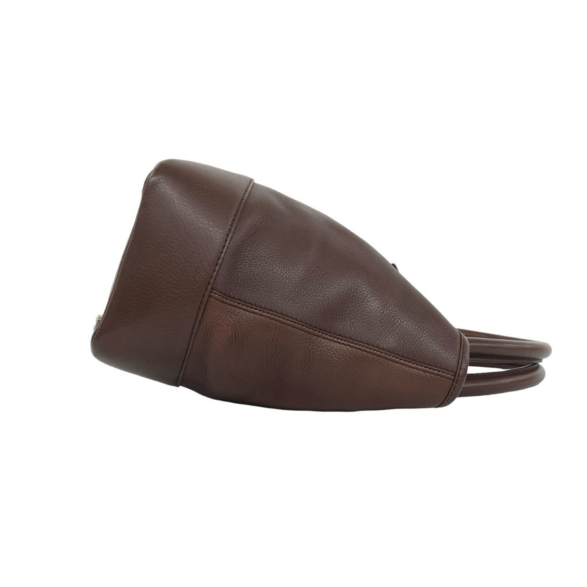 Loewe Brown Leather Boston Bag Handbag Tote Bag (Pre-Owned)
