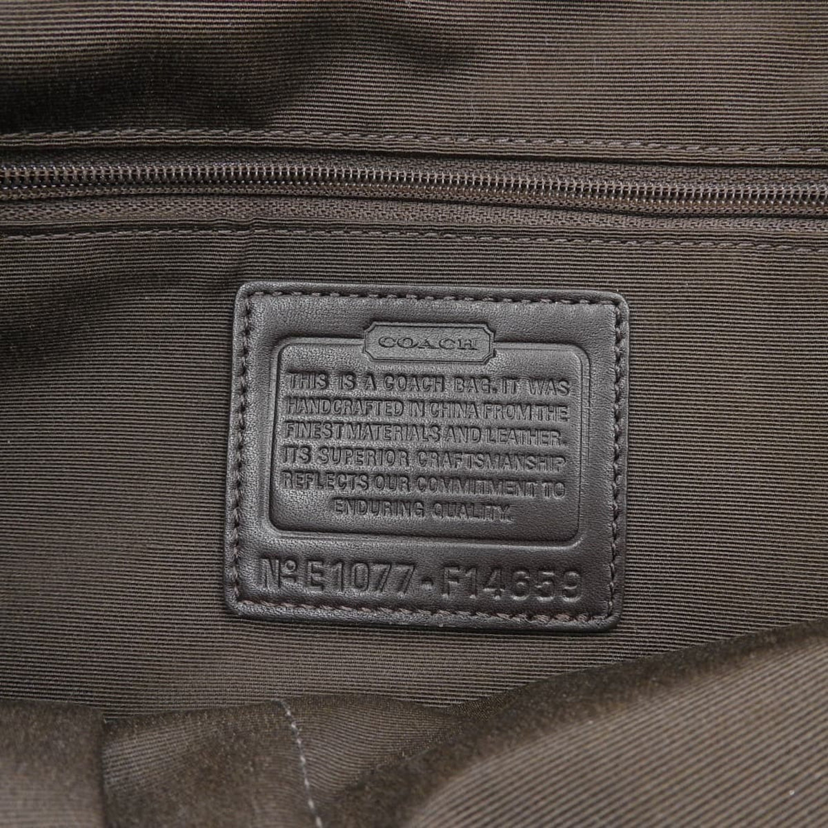 Coach Beige Brown Canvas Tote Bag (Pre-Owned)