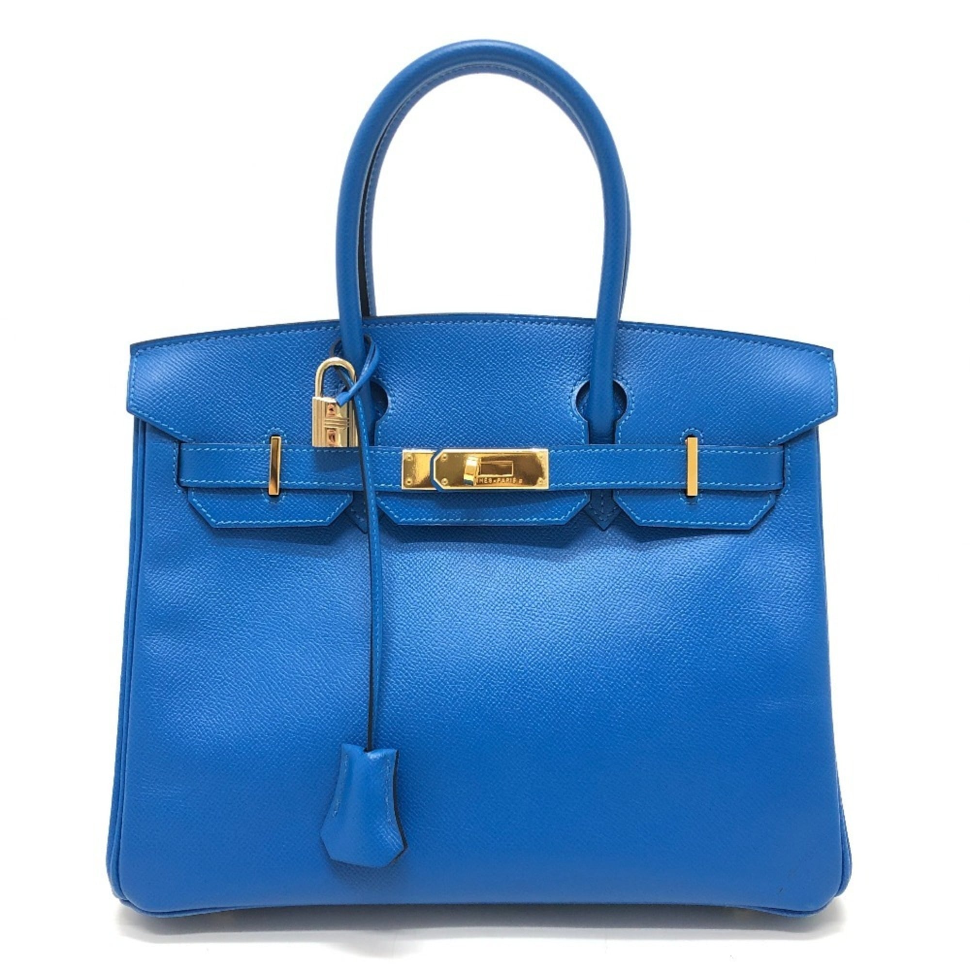 Hermes Blue Blue Hydra Epsom Leather Handbag (Pre-Owned)