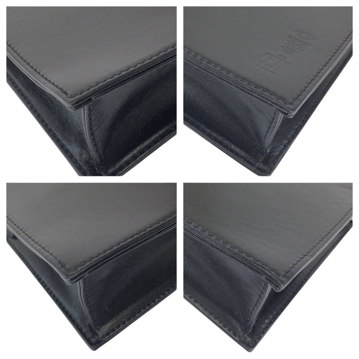 Dunhill Black Leather Clutch Bag (Pre-Owned)
