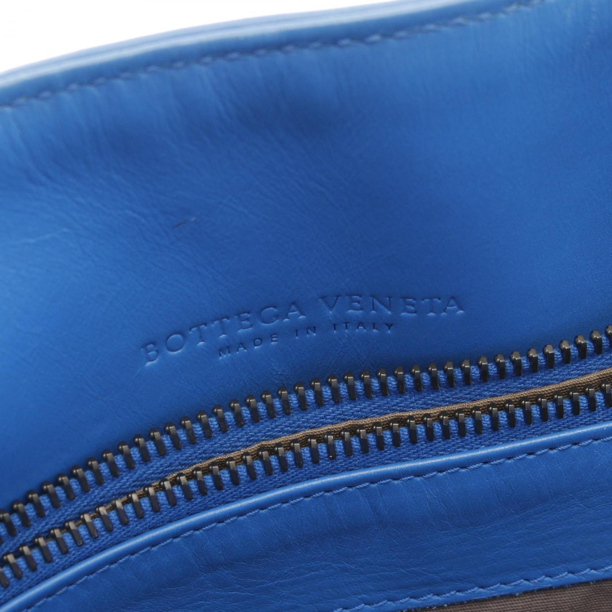 Bottega Veneta Intrecciato Blue Intrecciato Briefcase (Pre-Owned)
